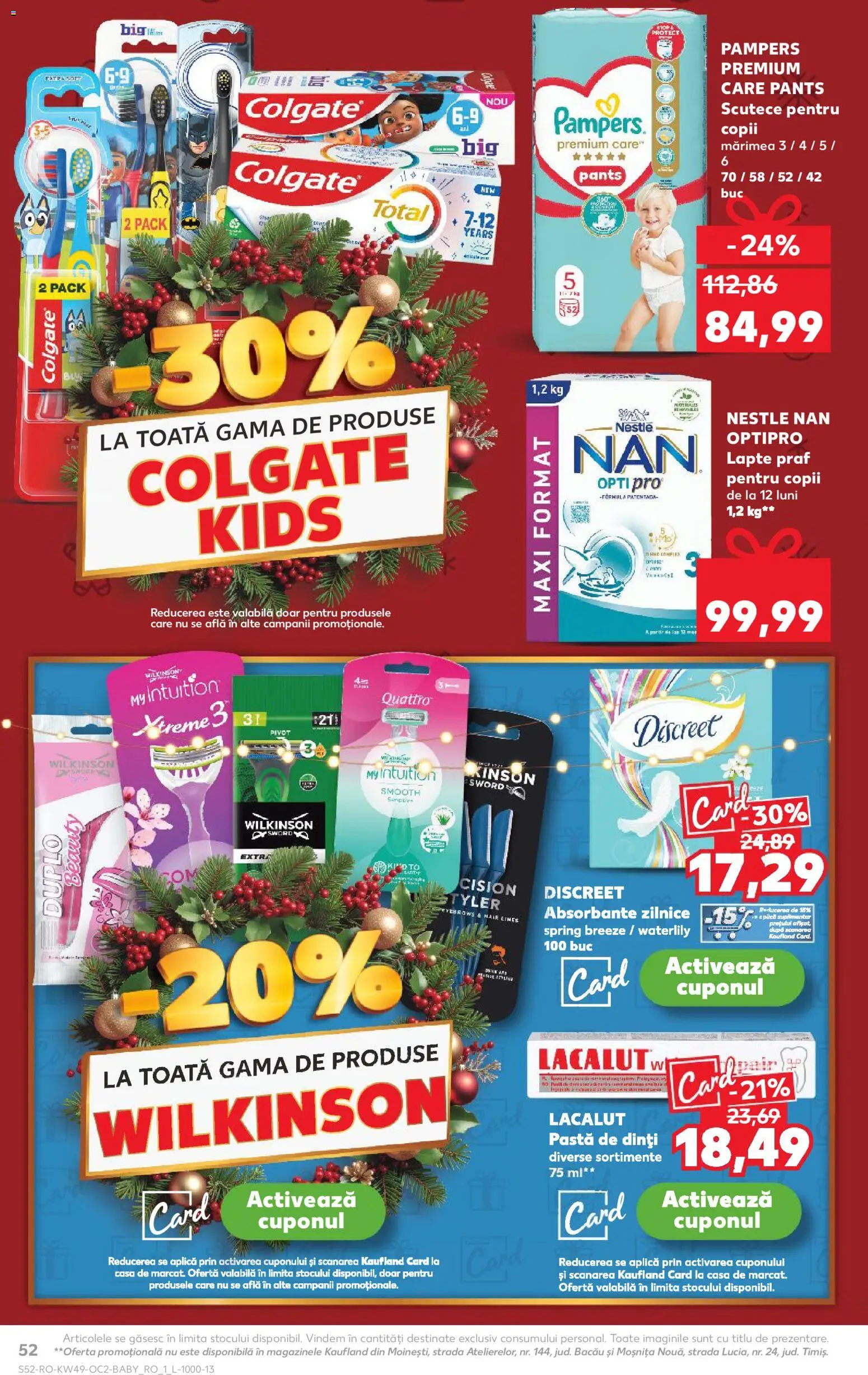 Catalog Kaufland 3 - 8 Decembrie 2025 | Pagina 52 | Produse: Pirinç gevreği, Pastă de dinți, Absorbante, Scutece