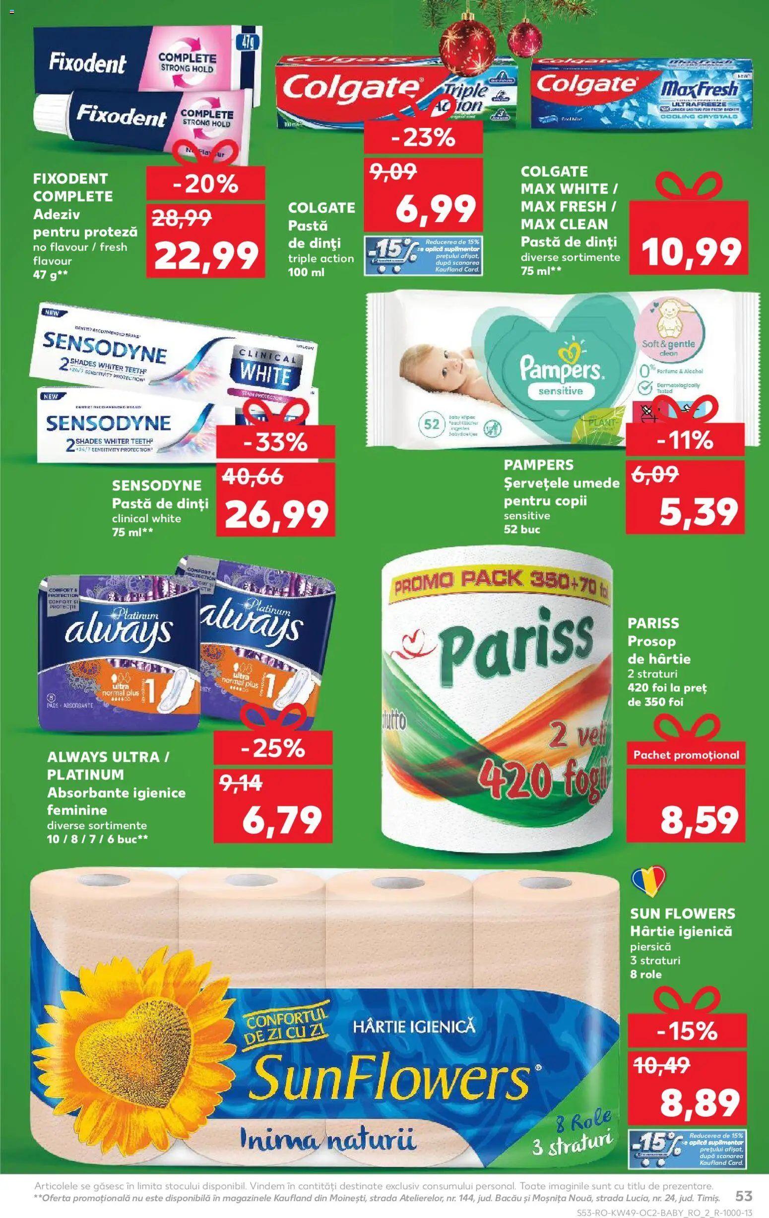 Catalog Kaufland 3 - 8 Decembrie 2025 | Pagina 53 | Produse: Pomelo, Role, Șervețele umede, Absorbante