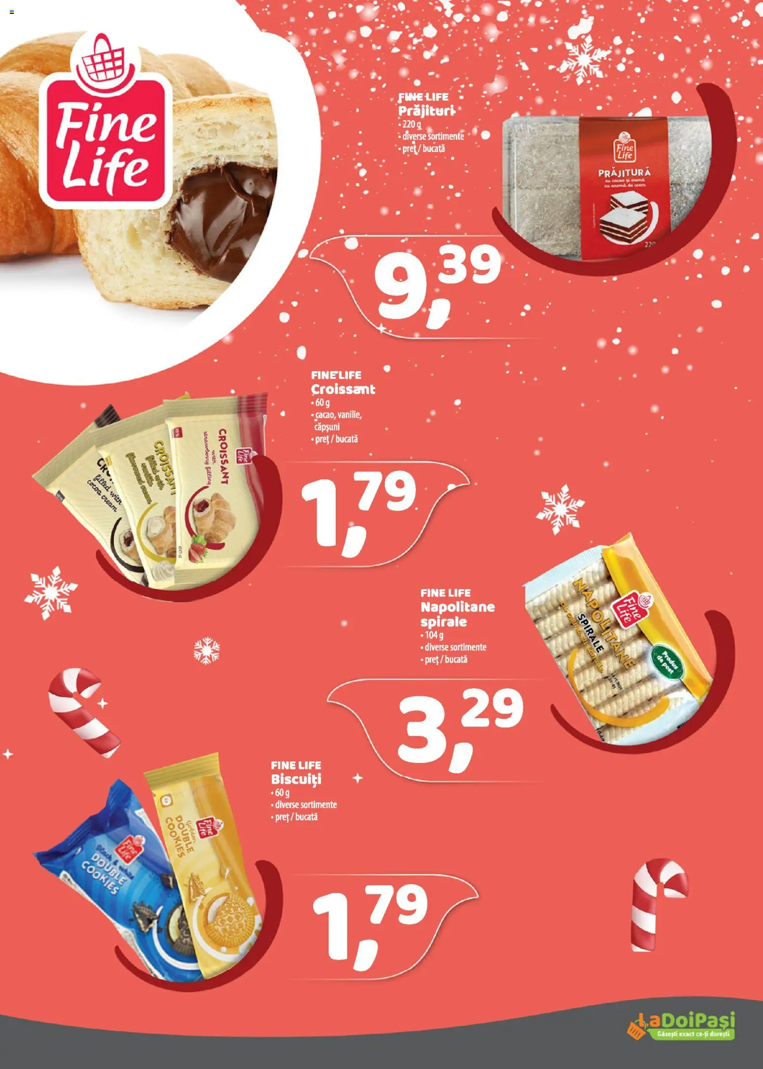 Catalog La Doi Pași 1 - 30 Decembrie 2025 | Pagina 24 | Produse: Prăjitură, Napolitane, Căpșuni, Biscuiți