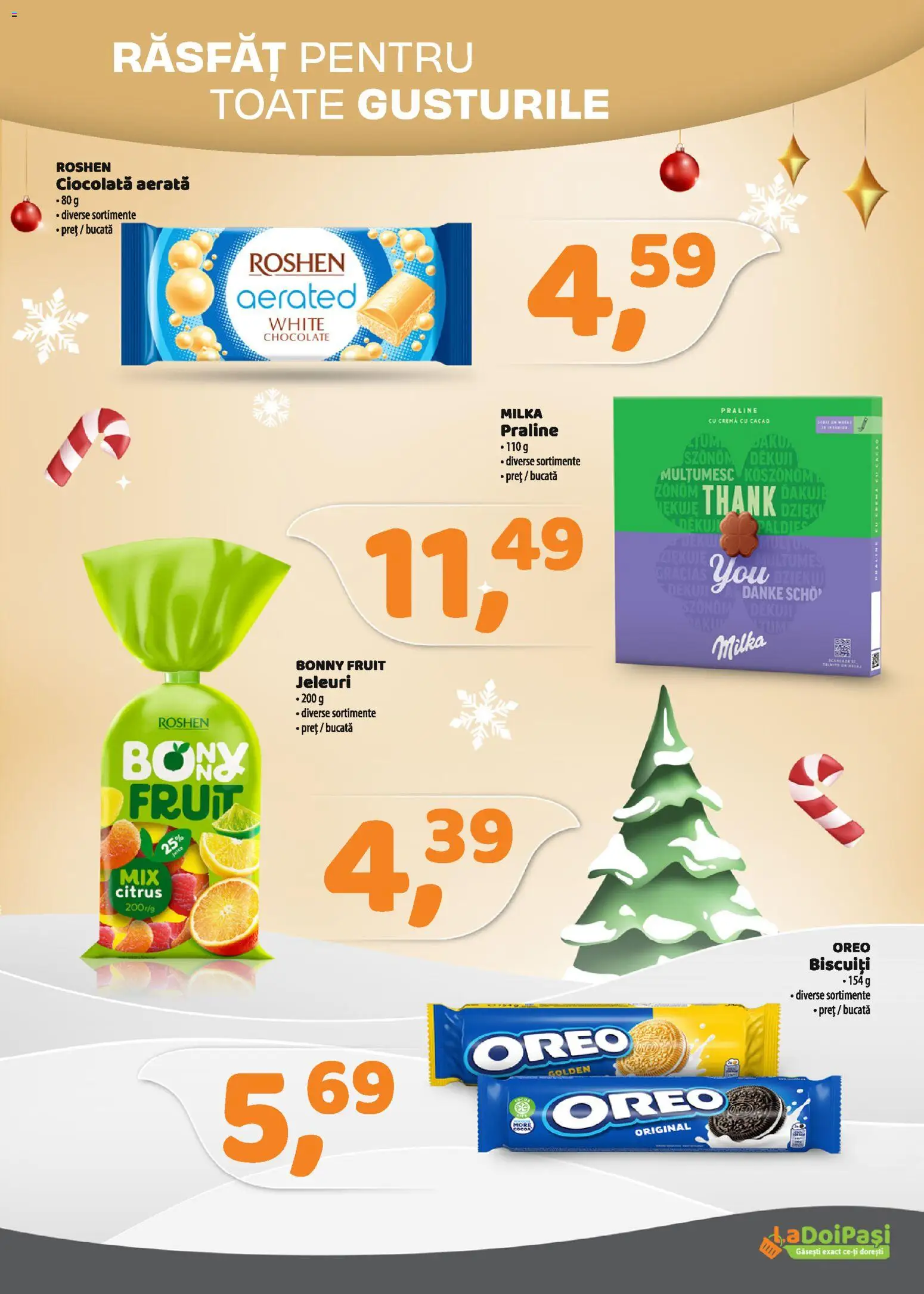 Catalog La Doi Pași 1 - 30 Decembrie 2025 | Pagina 6 | Produse: Praline, Cacao, Biscuiți, Jeleuri
