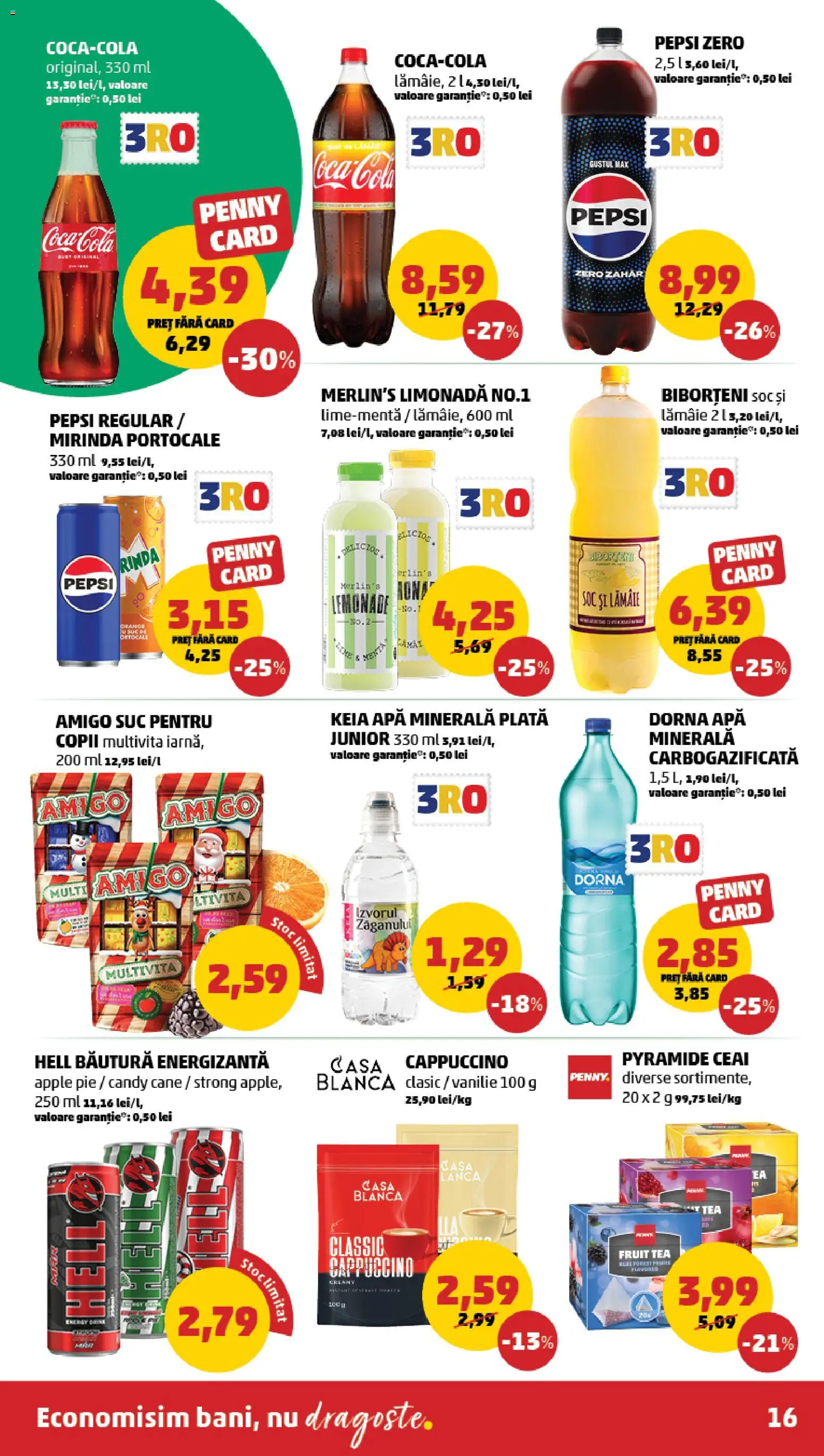 Catalog PENNY Market 3 - 8 Decembrie 2025 | Pagina 16 | Produse: Băutură energizantă, Ceai, Apă, Lămâie