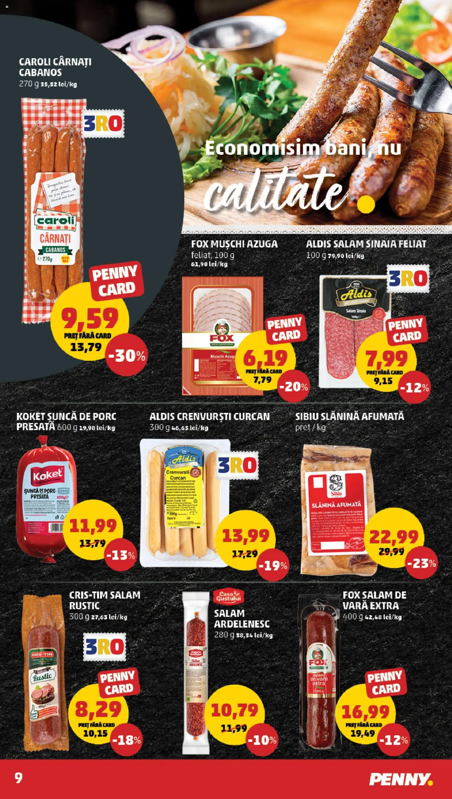 Catalog PENNY Market 3 - 8 Decembrie 2025 | Pagina 9 | Produse: Crenvurști, Salam, Șuncă, Cârnați