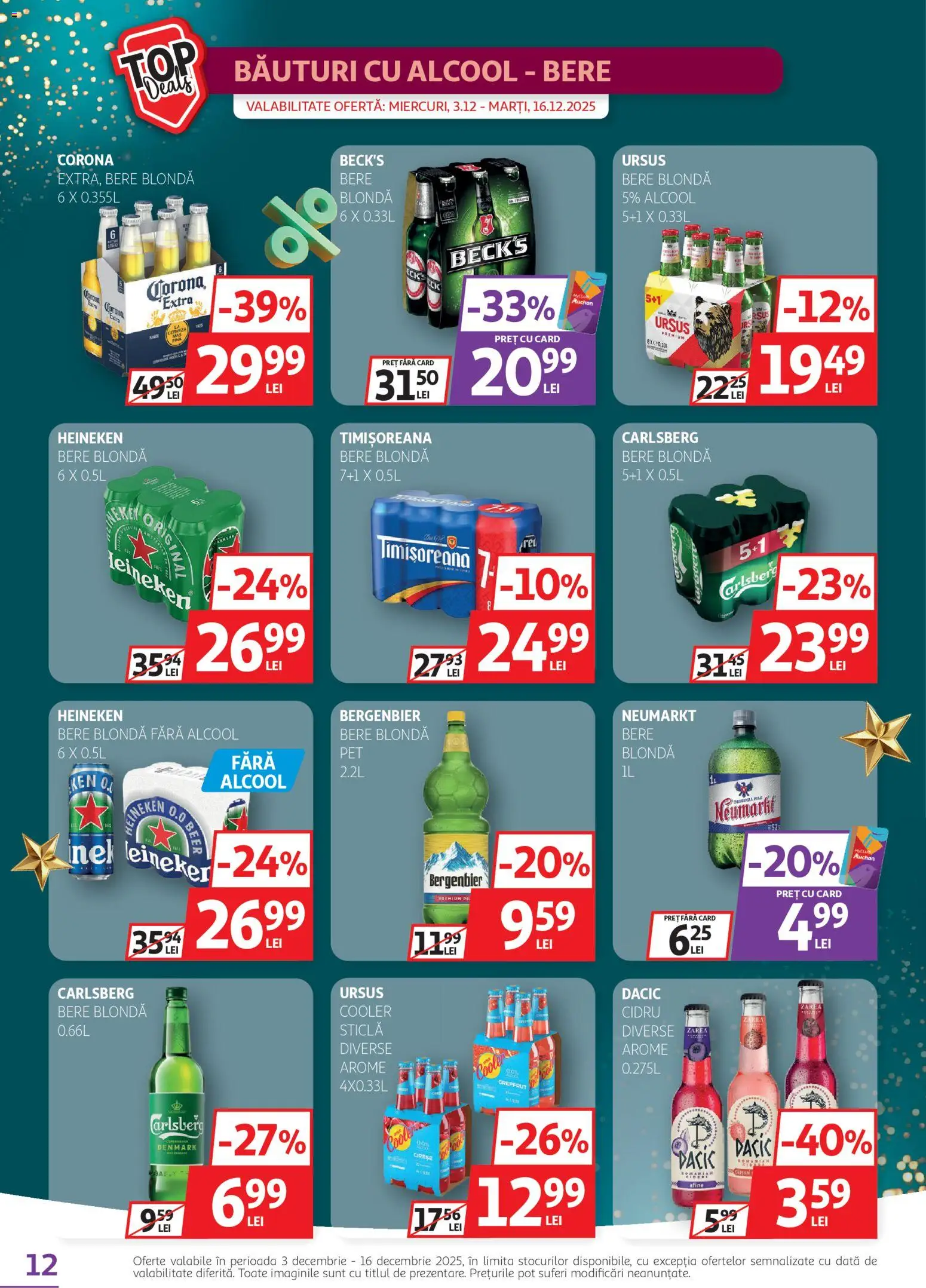 Catalog Auchan 3 - 15 Decembrie 2025 | Pagina 12 | Produse: Bere, Plastik Kulübe, Grepfrut, Cireșe