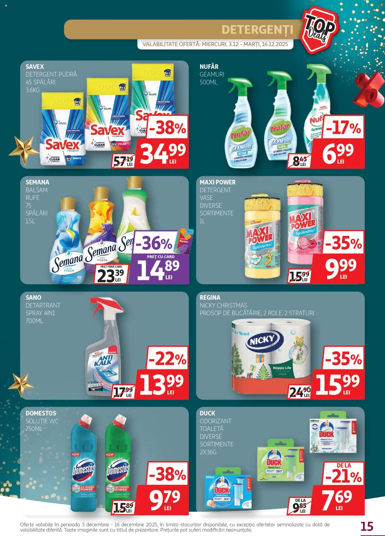 Catalog Auchan 3 - 15 Decembrie 2025 | Pagina 15 | Produse: Pomelo, Toaletă, Pudră, Balsam