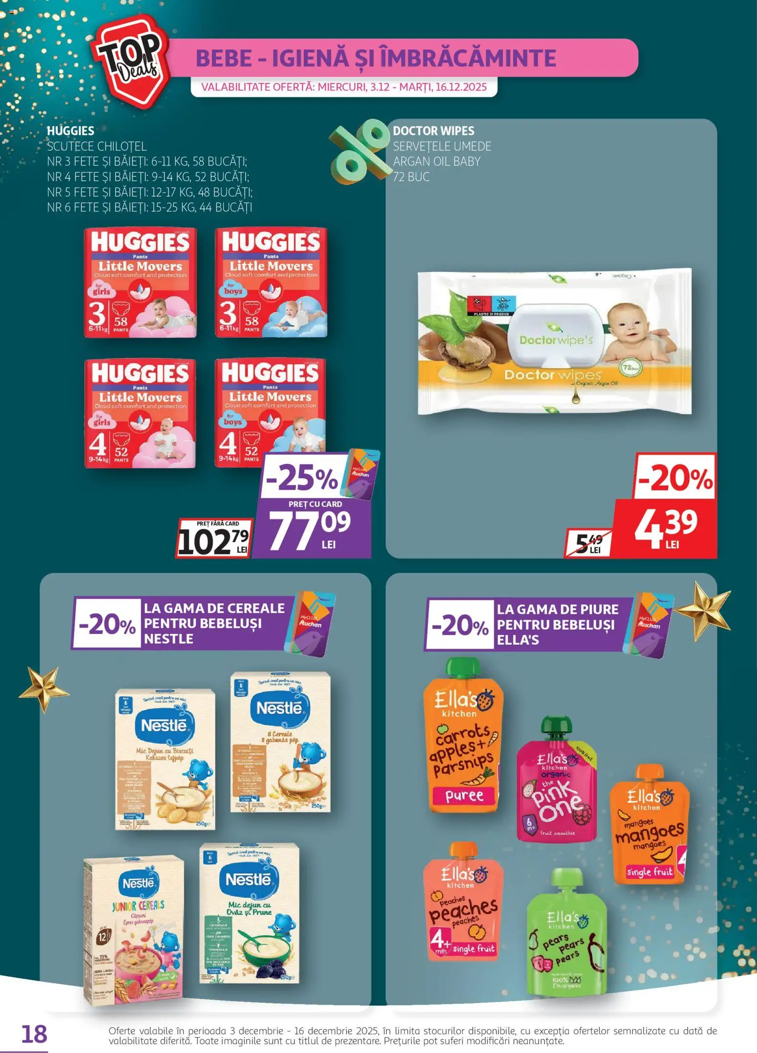 Catalog Auchan 3 - 15 Decembrie 2025 | Pagina 18 | Produse: Prune, Cereale, Șervețele umede, Scutece