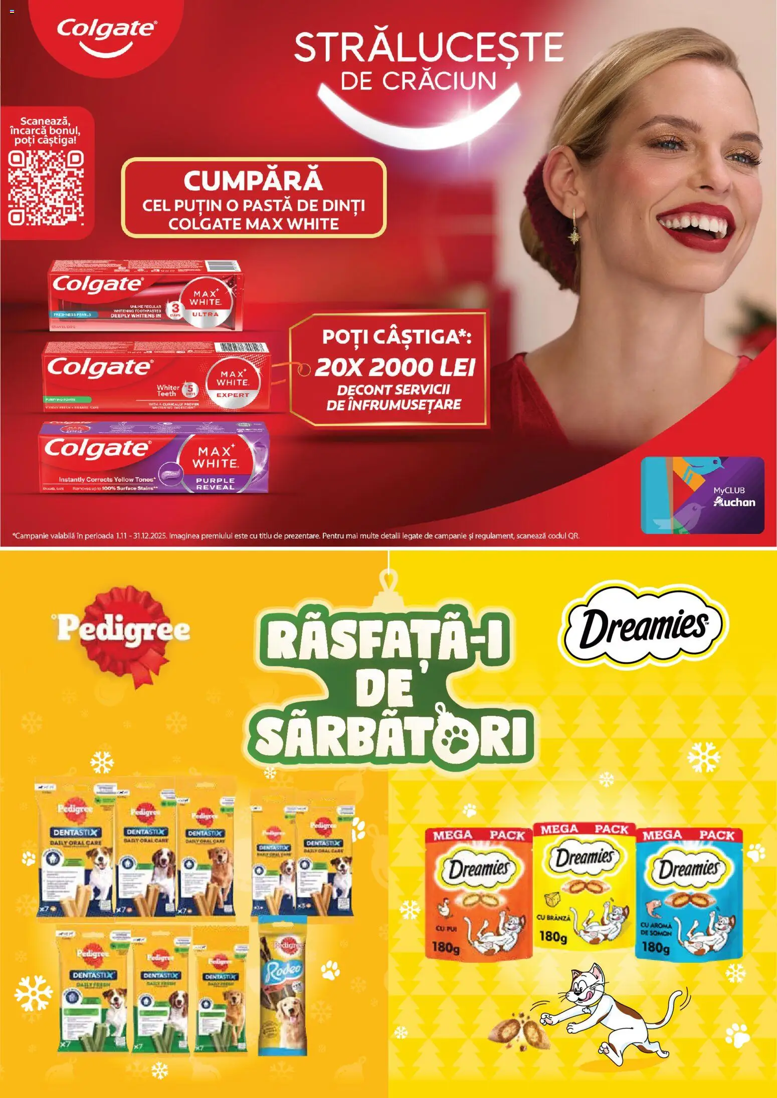 Catalog Auchan 3 - 15 Decembrie 2025 | Pagina 33 | Produse: Hacıyatmaz Kedi Oyuncağı, Brânză, Pastă de dinți