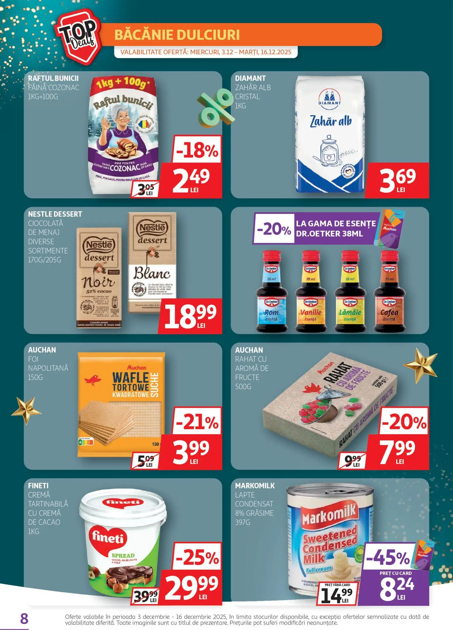 Catalog Auchan 3 - 15 Decembrie 2025 | Pagina 8 | Produse: Cremă, Făină, Cacao, Fructe