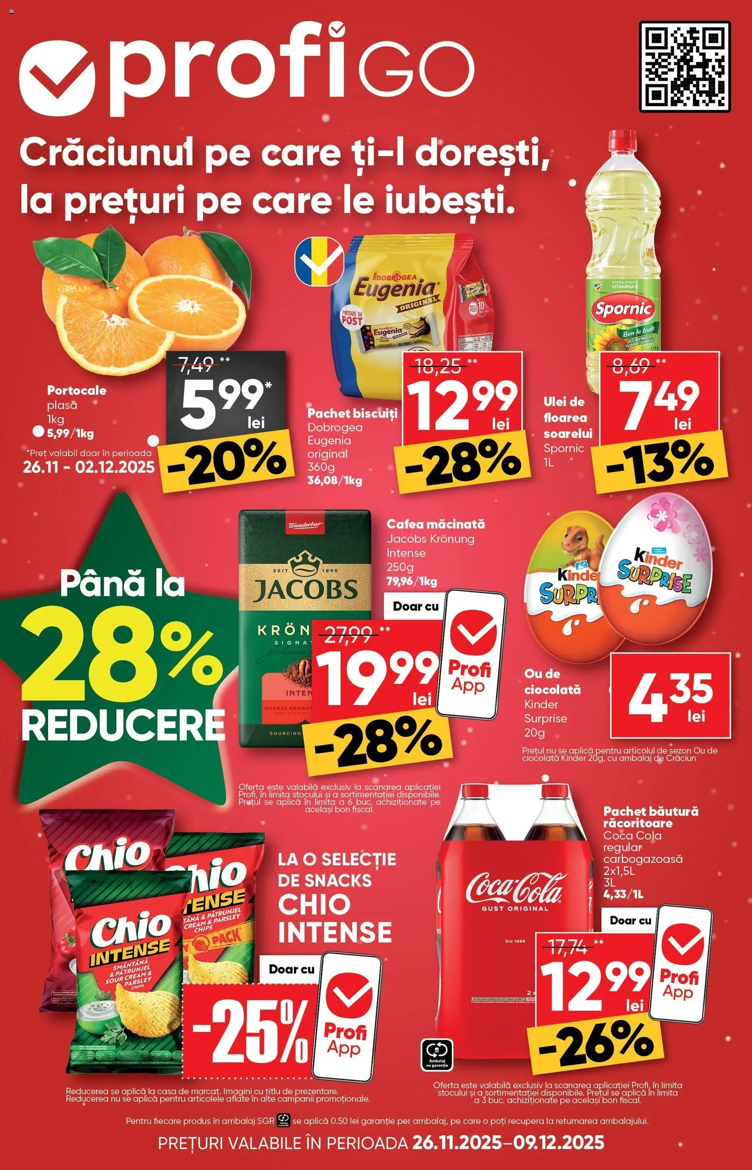 Catalog Profi 26 Noiembrie - 8 Decembrie 2025 | Pagina 1 | Produse: Amerikan servis, Köpek çiti, Ciocolată, Biscuiți