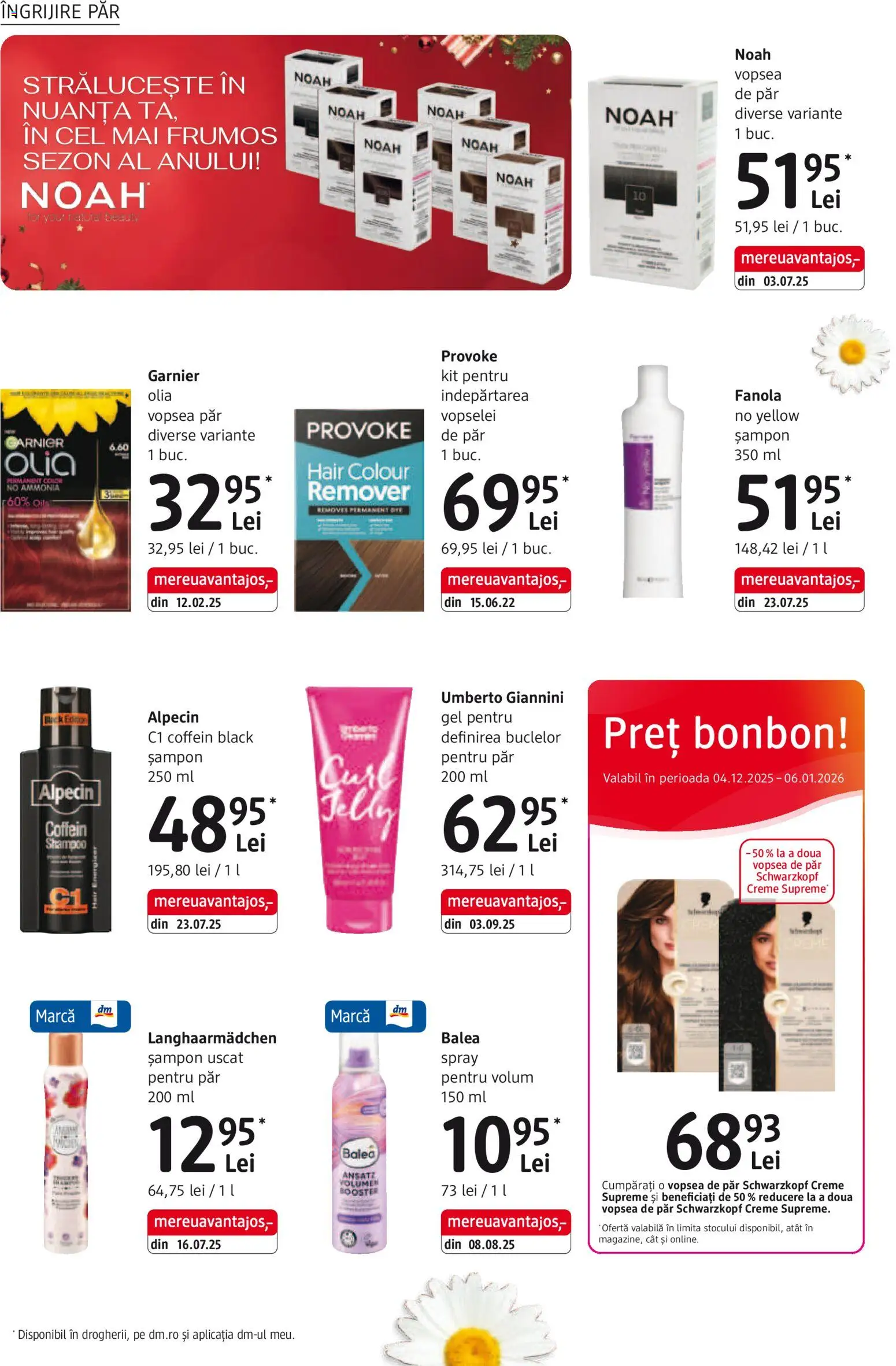 Catalog DM Drogerie Markt 4 Decembrie 2025 - 5 Ianuarie 2026 | Pagina 20 | Produse: Vopsea, Șampon, Vopsea de păr, Șampon uscat