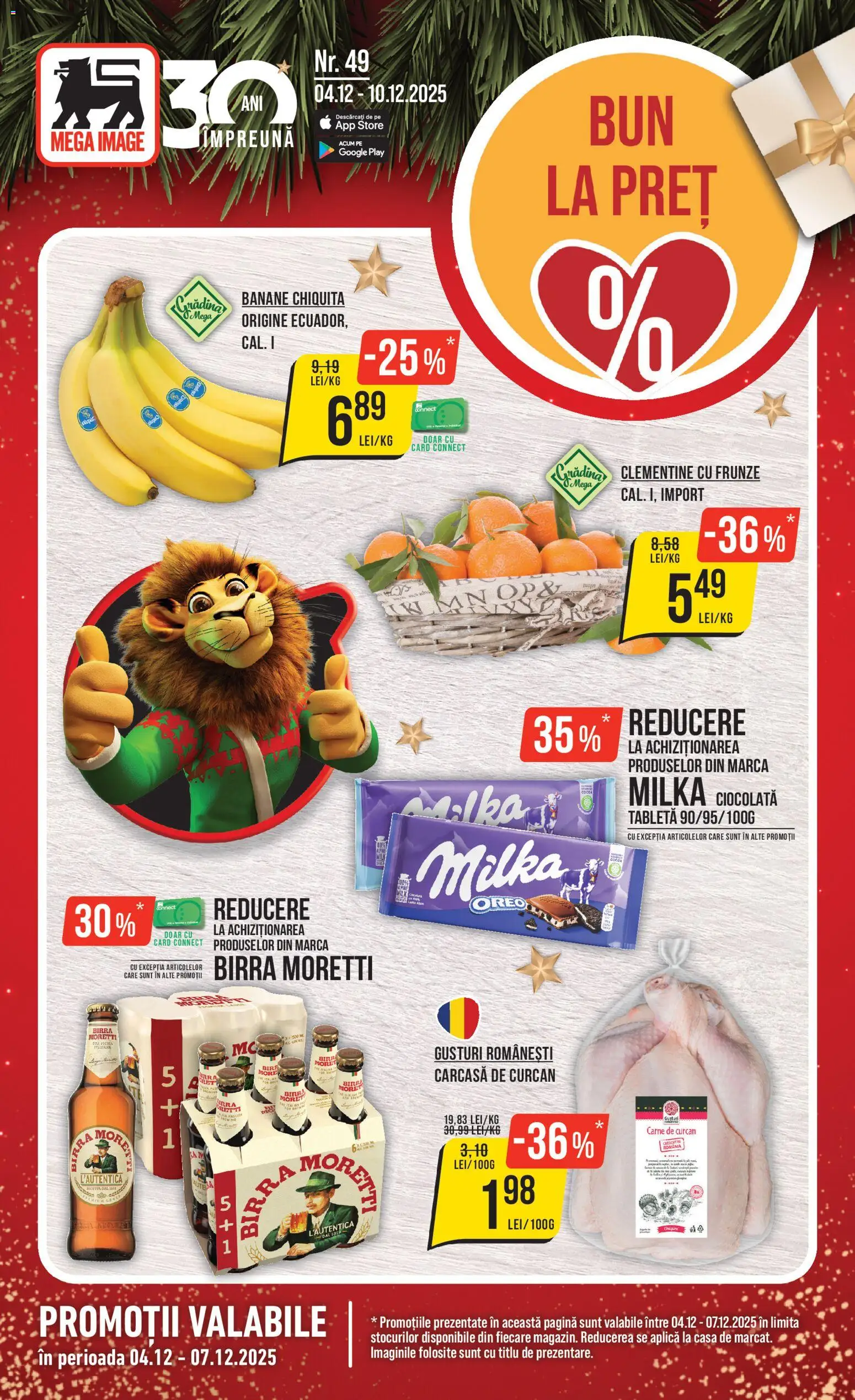 Catalog Mega Image 4 - 9 Decembrie 2025 | Pagina 1 | Produse: Tabletă, Carcasă, Ciocolată, Banane