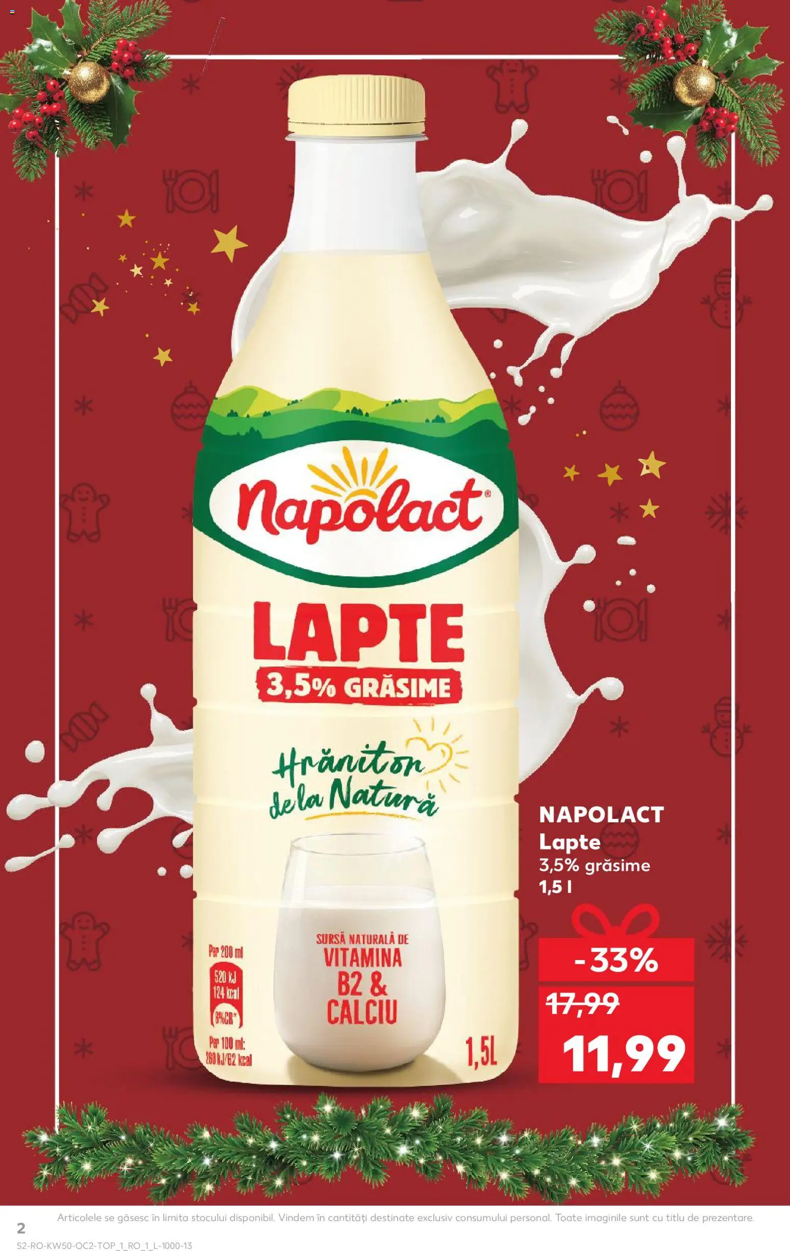 Catalog Kaufland 10 - 15 Decembrie 2025 | Pagina 2 | Produse: Lapte
