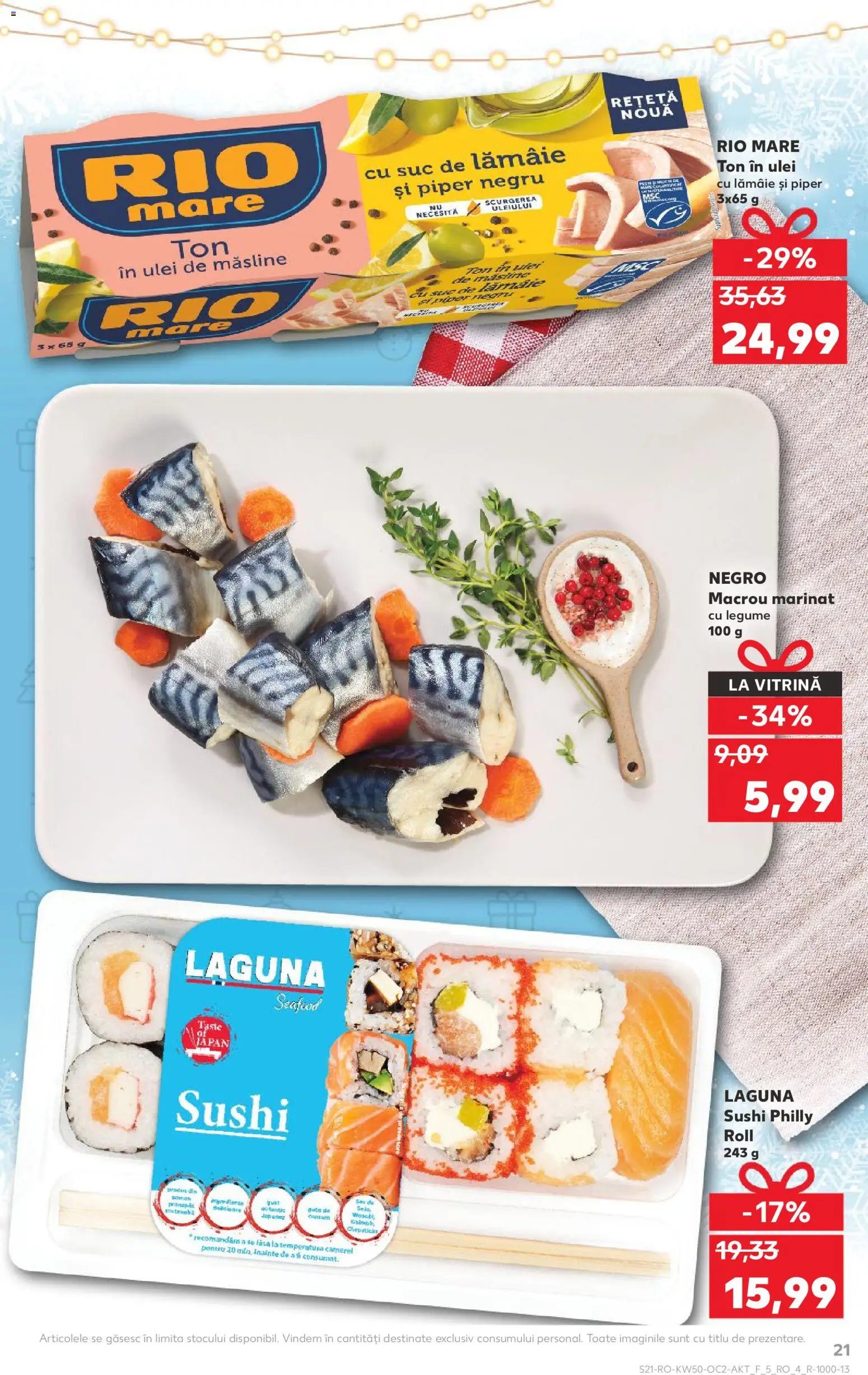 Catalog Kaufland 10 - 15 Decembrie 2025 | Pagina 21 | Produse: Sushi, Vitrină, Legume, Piper
