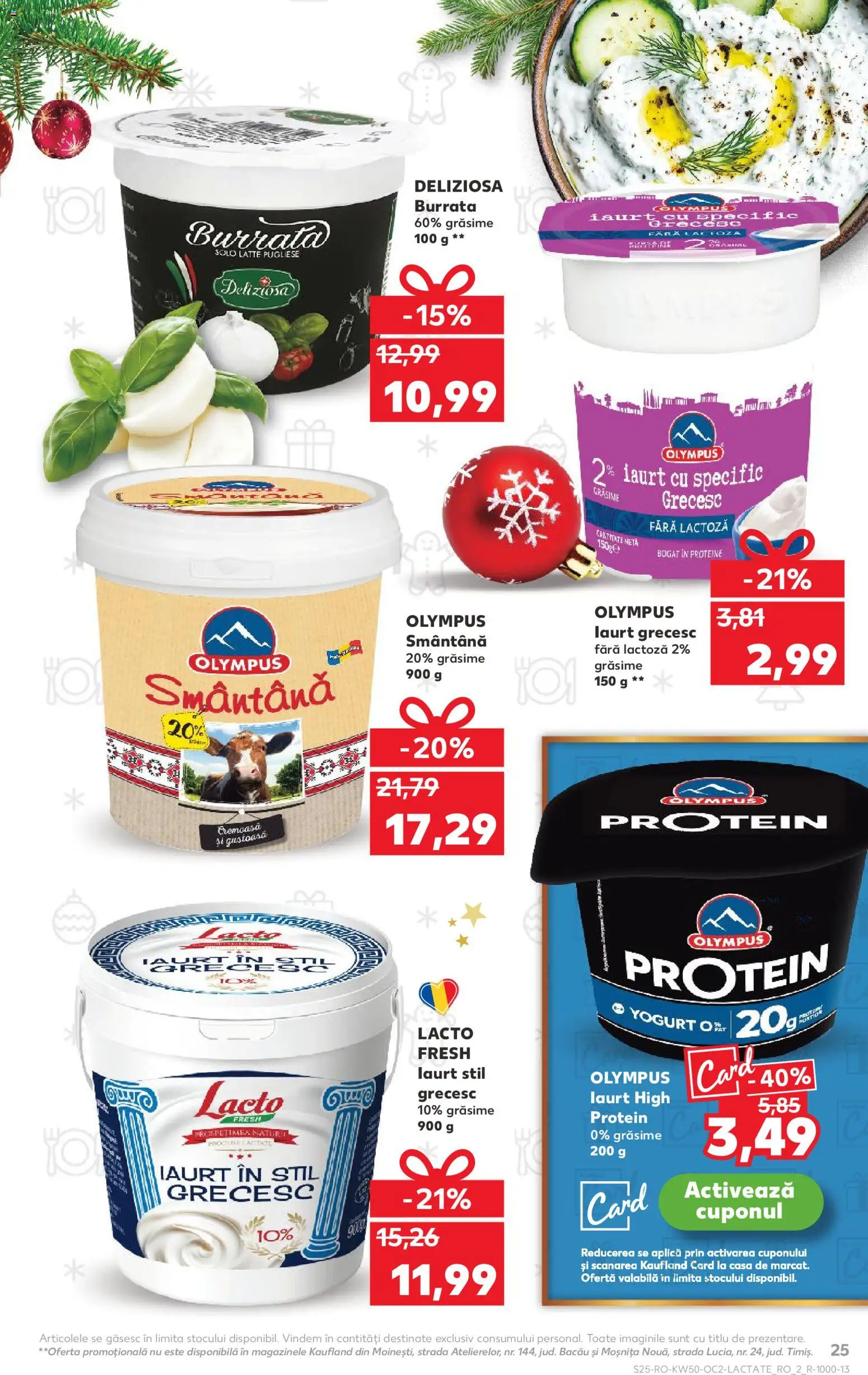 Catalog Kaufland 10 - 15 Decembrie 2025 | Pagina 25 | Produse: Çift taraflı üst, Masaüstü kılıfı, Iaurt, Smântână