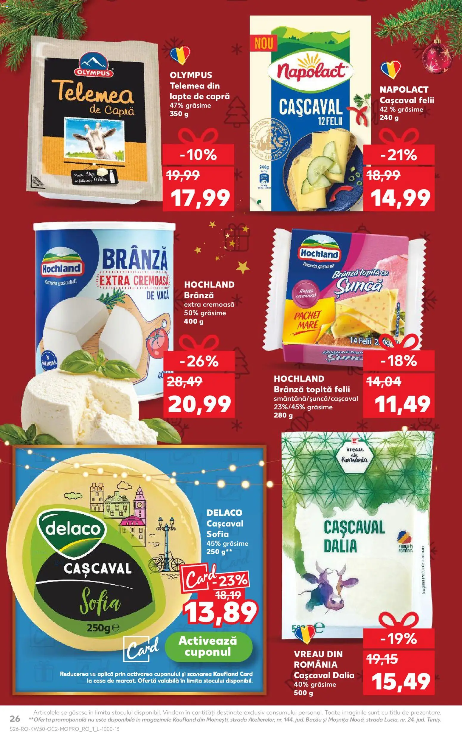 Catalog Kaufland 10 - 15 Decembrie 2025 | Pagina 26 | Produse: Light Kedi Konservesi, Lapte, Brânză, Șuncă