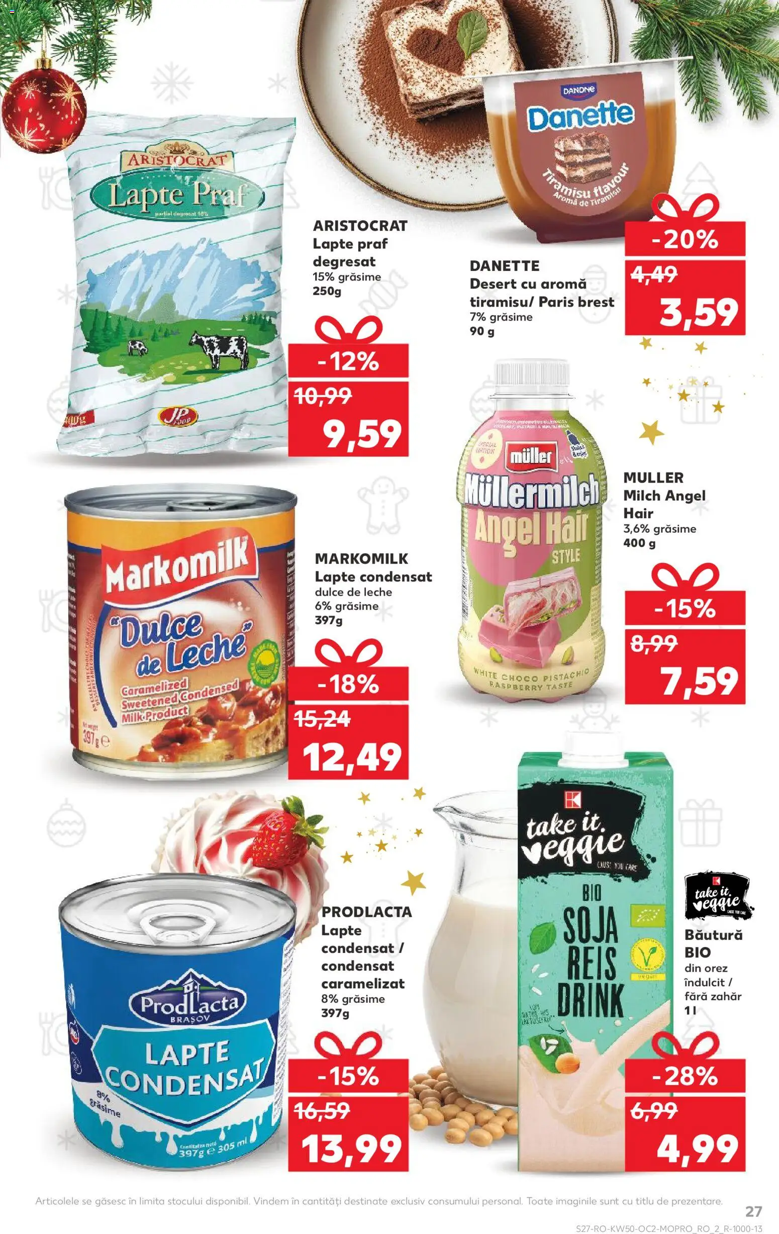 Catalog Kaufland 10 - 15 Decembrie 2025 | Pagina 27 | Produse: Lapte praf, Lapte, Tiramisu, Orez