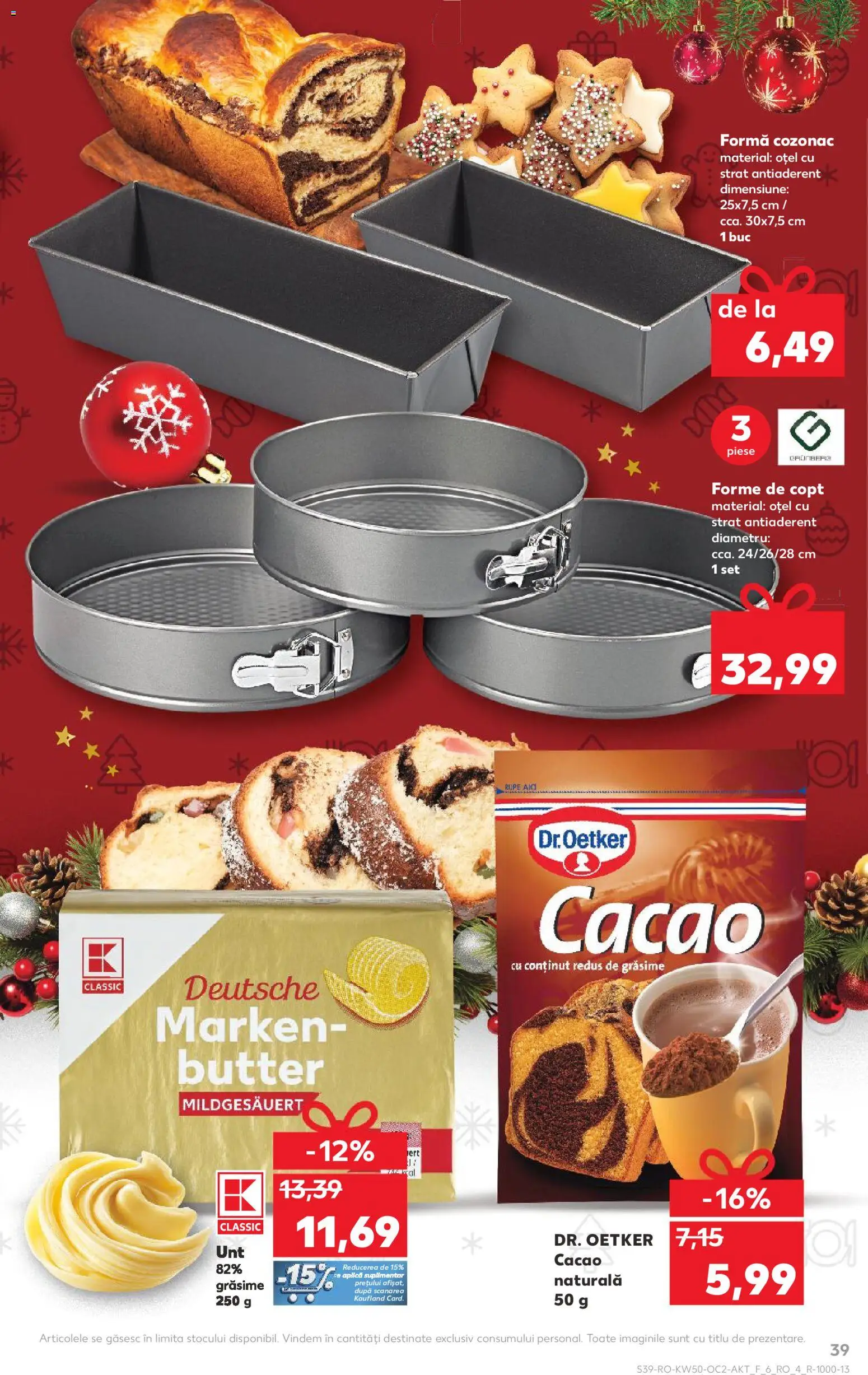 Catalog Kaufland 10 - 15 Decembrie 2025 | Pagina 39 | Produse: Unt, Cacao