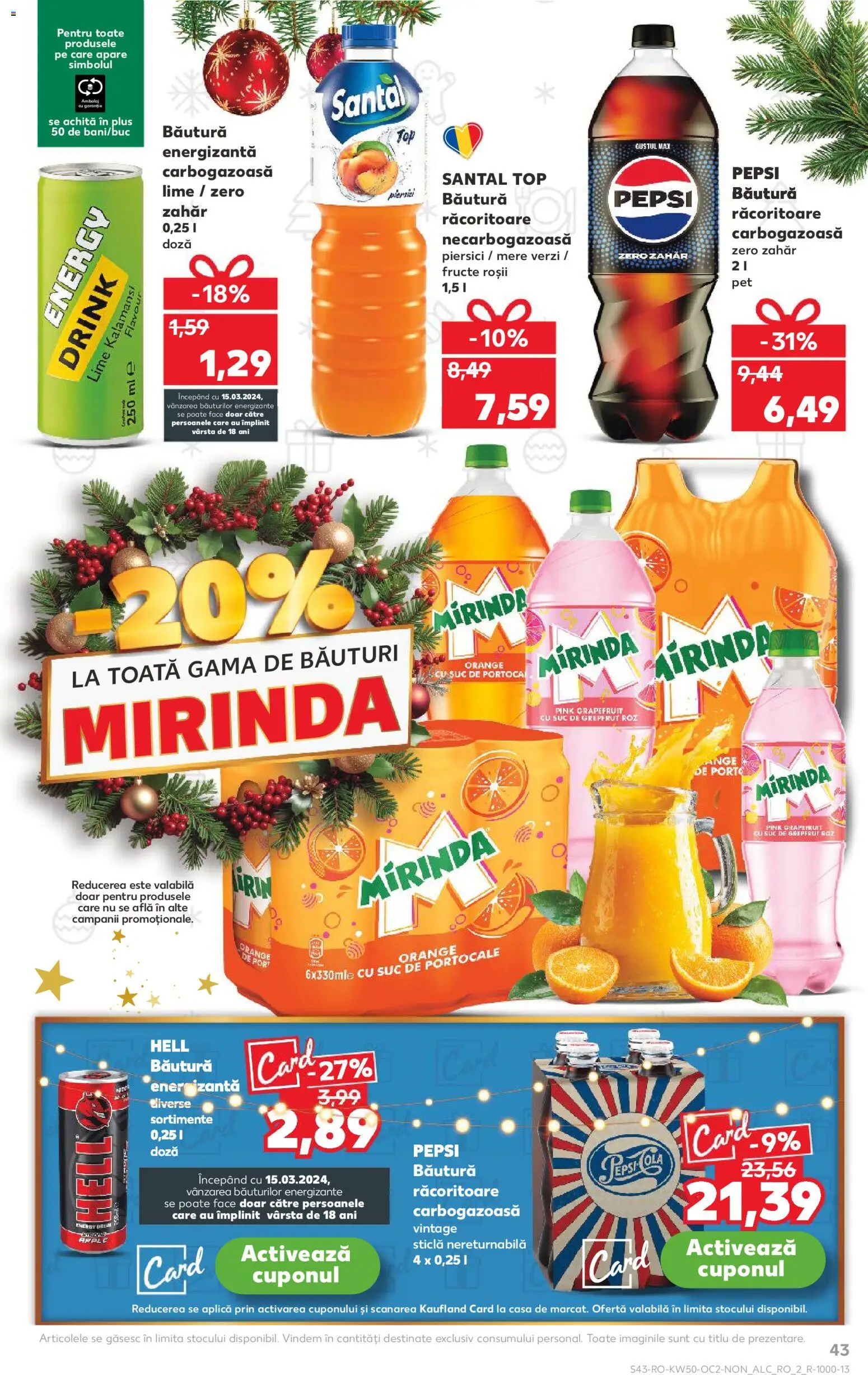 Catalog Kaufland 10 - 15 Decembrie 2025 | Pagina 43 | Produse: Top, Suc, Mere, Roșii