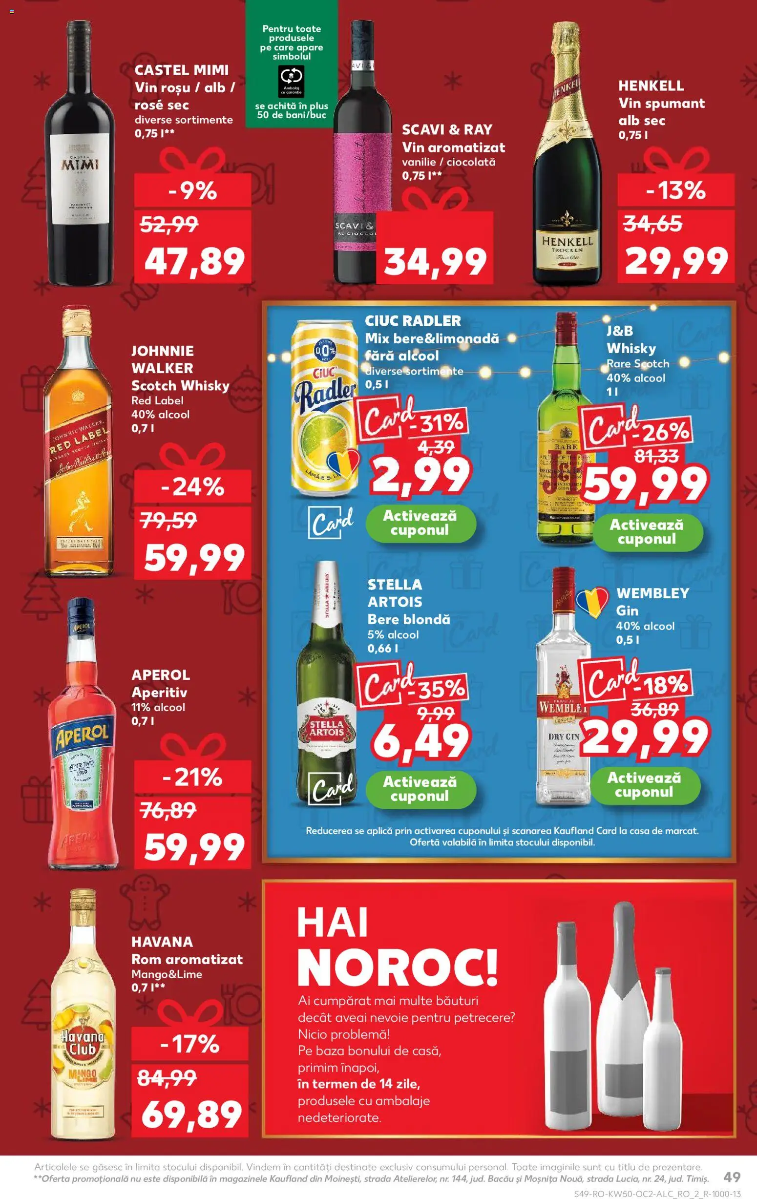 Catalog Kaufland 10 - 15 Decembrie 2025 | Pagina 49 | Produse: Ciocolată, Bere, Rom, Aperol