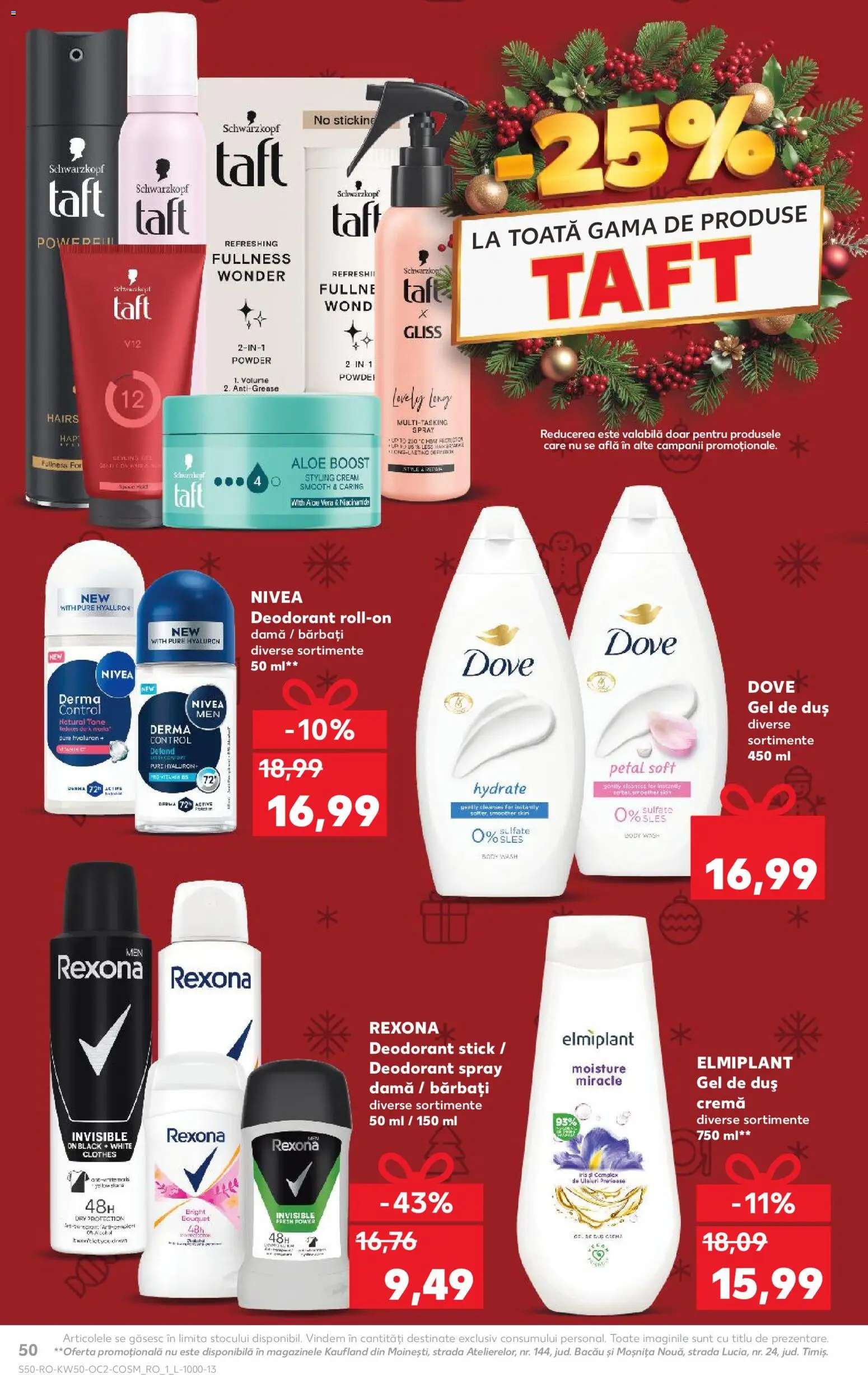 Catalog Kaufland 10 - 15 Decembrie 2025 | Pagina 50 | Produse: Body, Duș, Cremă, Deodorant