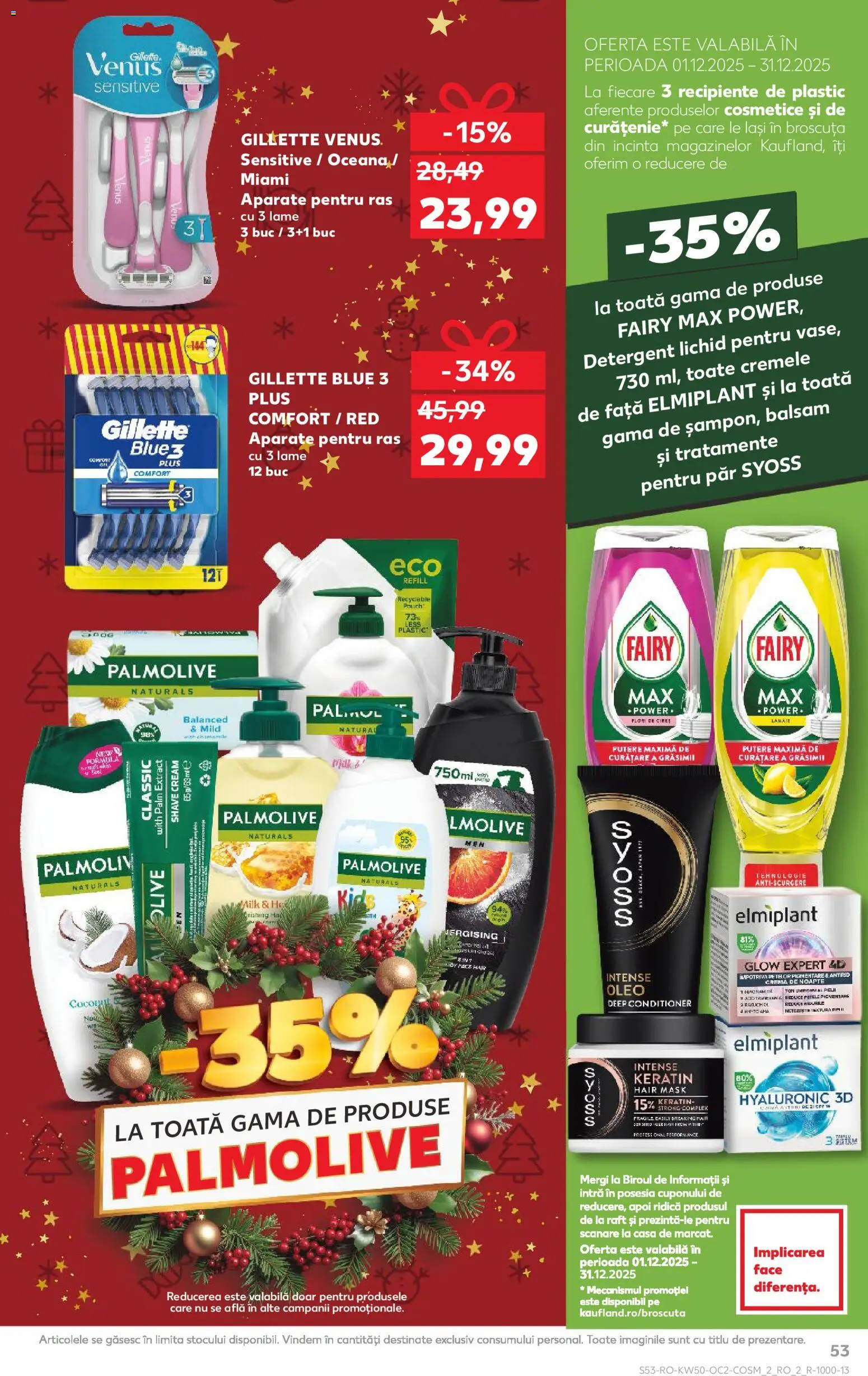 Catalog Kaufland 10 - 15 Decembrie 2025 | Pagina 53 | Produse: Cremă de noapte, Balsam, Cremă, Detergent