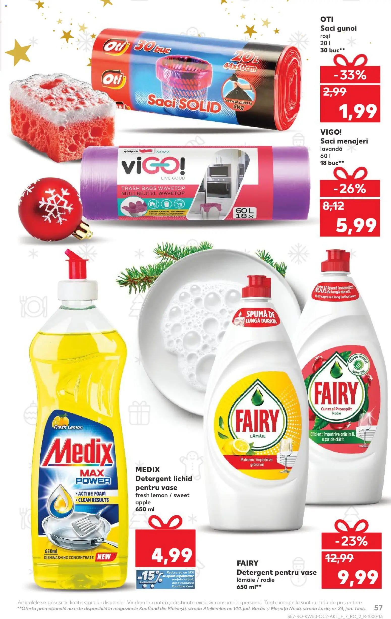 Catalog Kaufland 10 - 15 Decembrie 2025 | Pagina 57 | Produse: Pomelo, Saci menajeri, Apple, Detergent