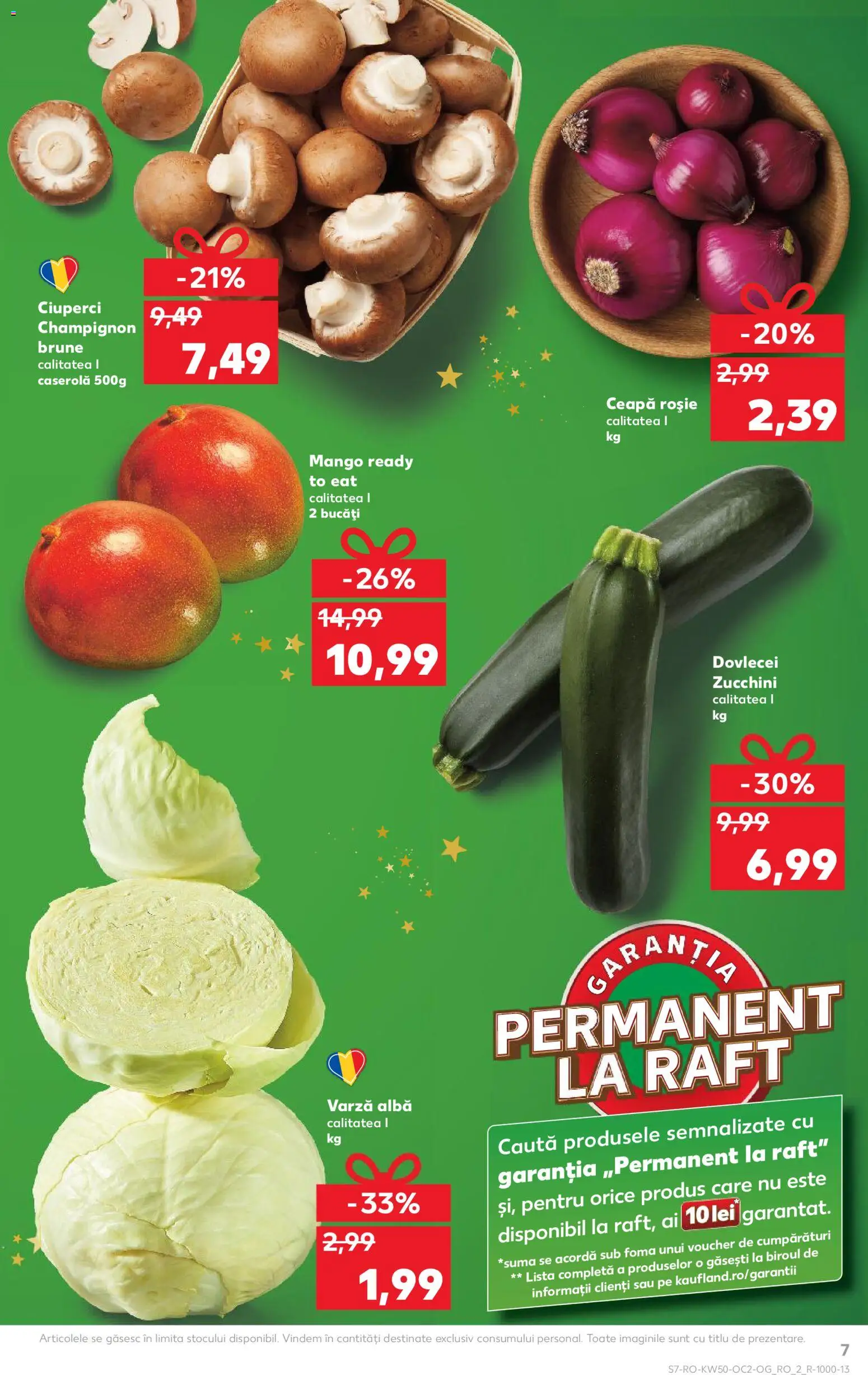 Catalog Kaufland 10 - 15 Decembrie 2025 | Pagina 7 | Produse: Raft, Ciuperci, Ceapă, Mango