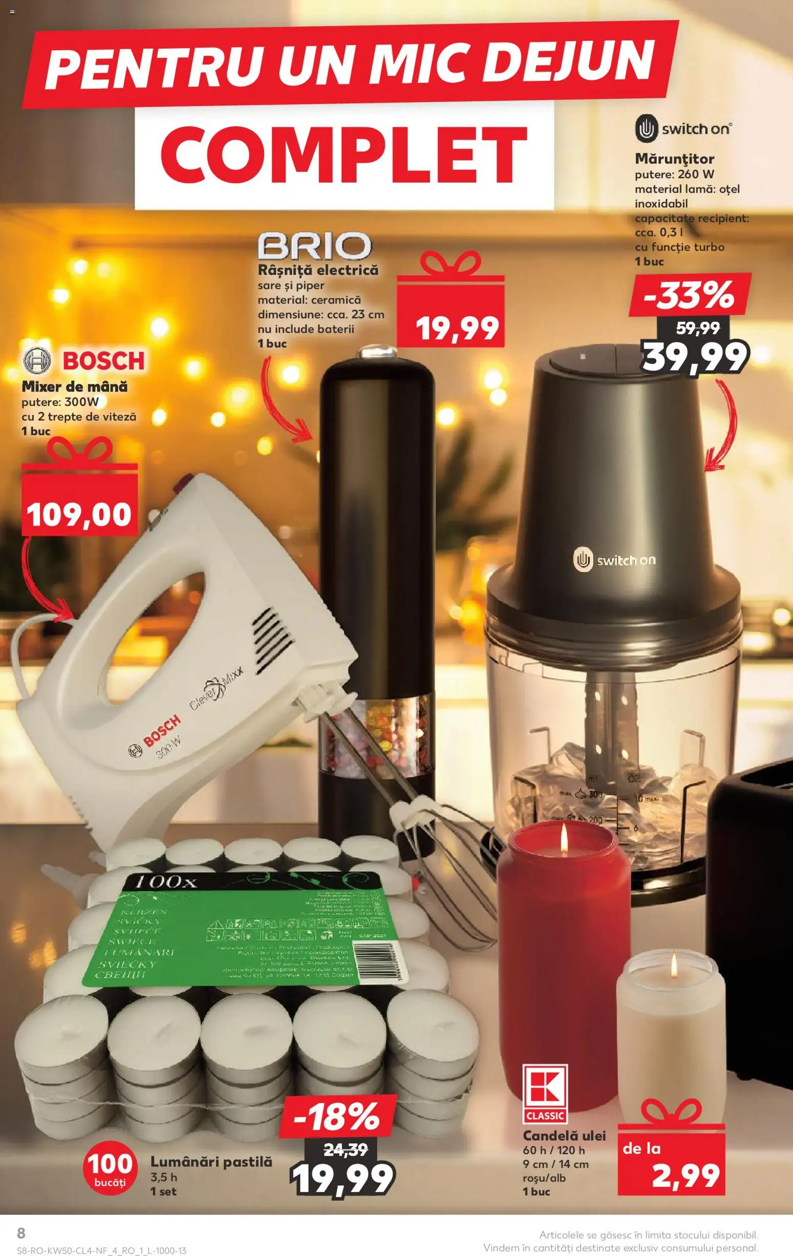Catalog Kaufland 10 - 15 Decembrie 2025 | Pagina 8 | Produse: Baterii, Ulei, Sare, Piper