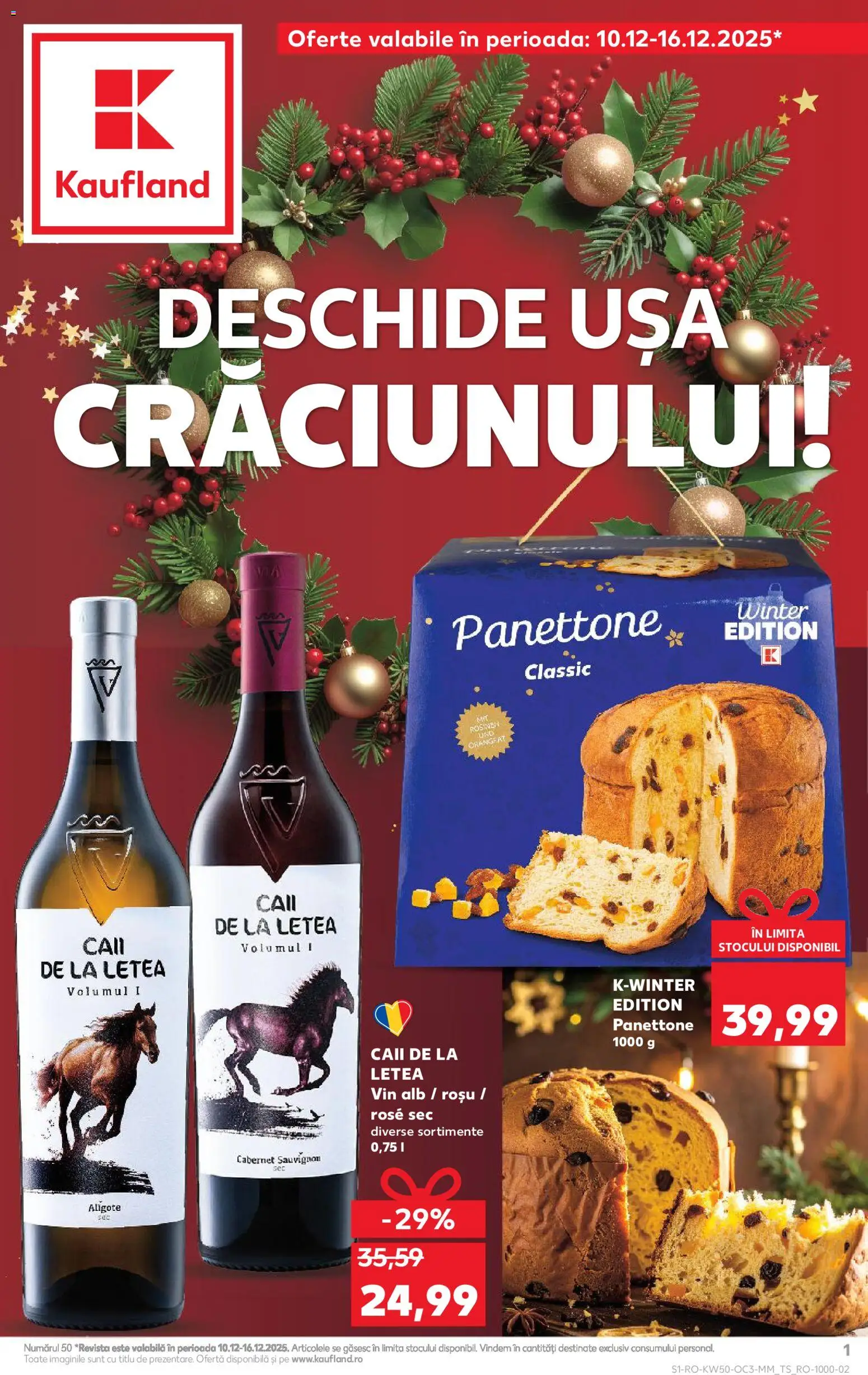 Catalog Kaufland 10 - 15 Decembrie 2025 | Pagina 1 | Produse: Vin, Ușă