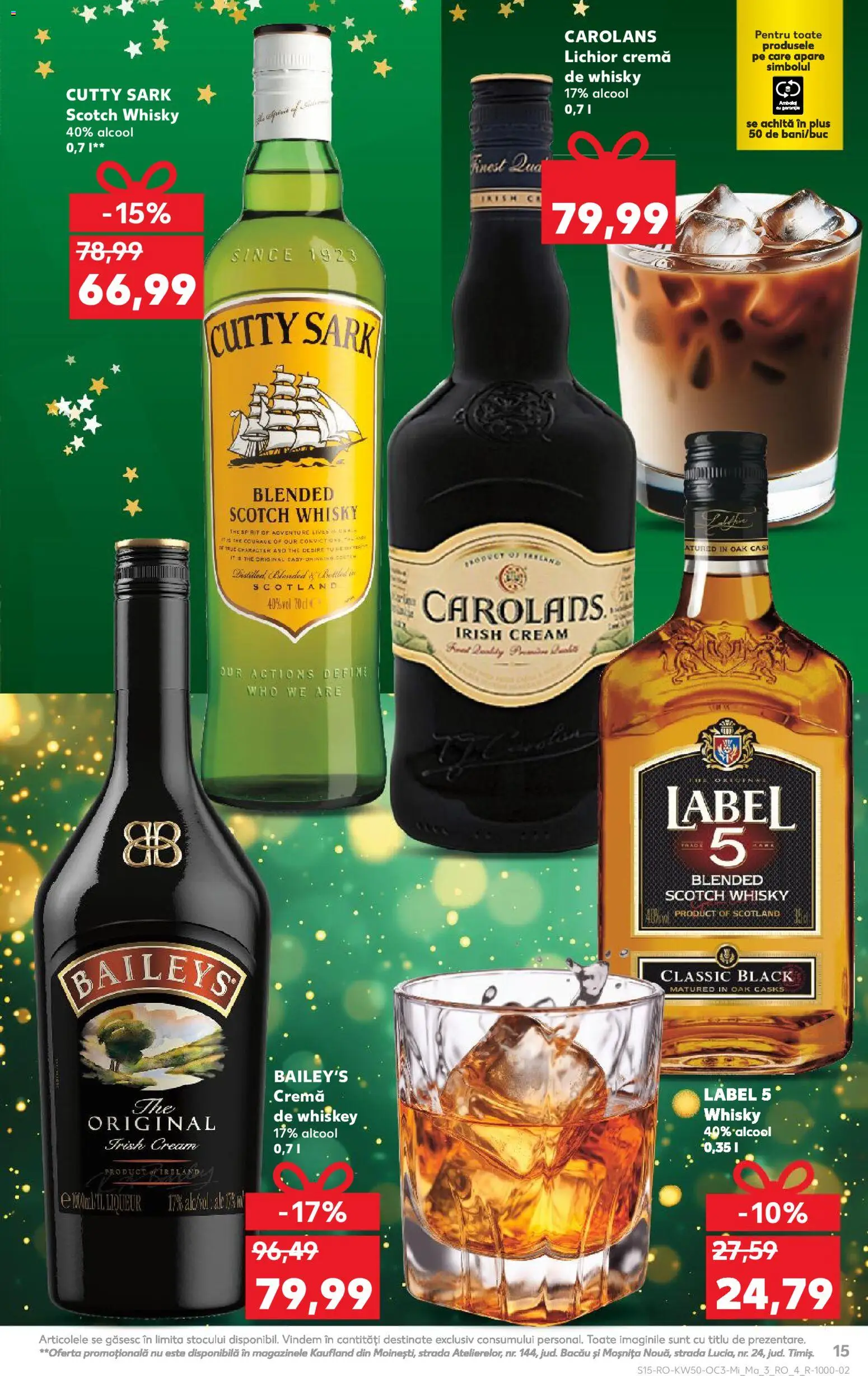 Catalog Kaufland 10 - 15 Decembrie 2025 | Pagina 15 | Produse: Lichior, Cremă, Whiskey