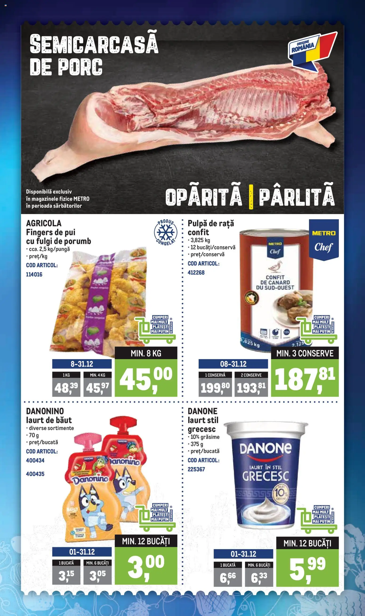 Catalog METRO 8 - 13 Decembrie 2025 | Pagina 2 | Produse: Hacıyatmaz Kedi Oyuncağı, Rață, Iaurt, Fulgi