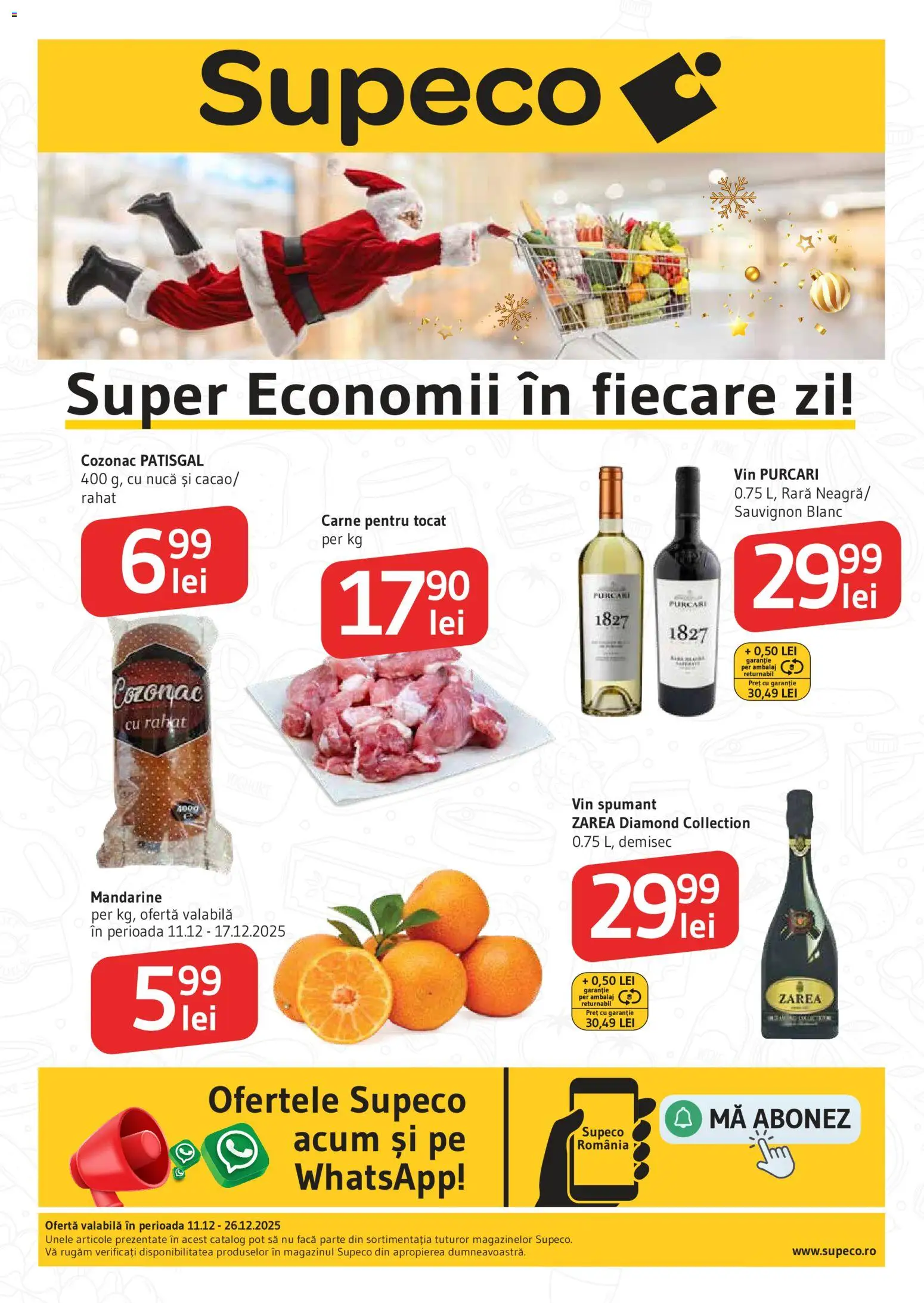 Catalog Supeco 11 - 25 Decembrie 2025 | Pagina 1 | Produse: Vin, Mandarine