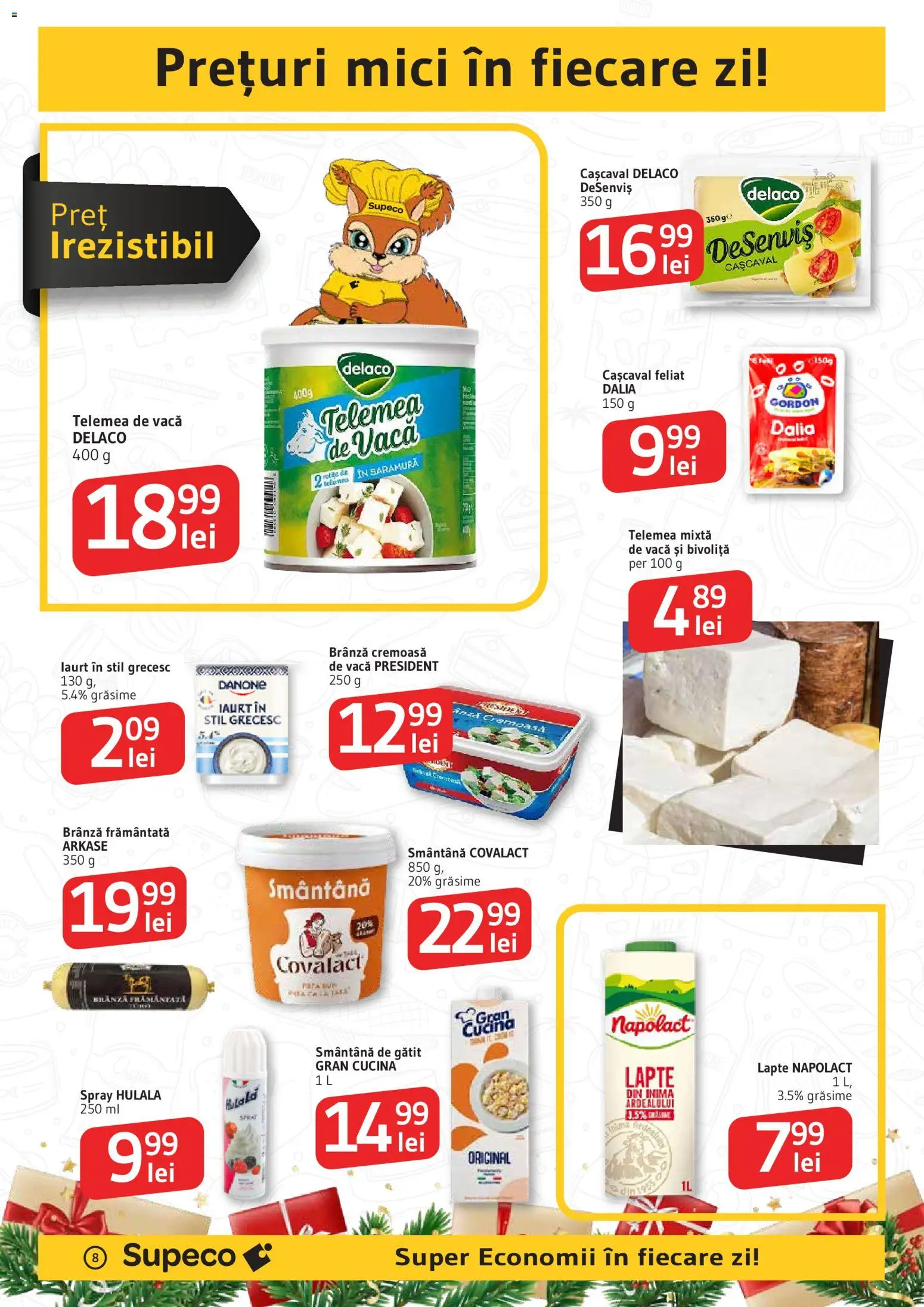 Catalog Supeco 11 - 25 Decembrie 2025 | Pagina 8 | Produse: Cașcaval, Lapte, Brânză, Smântână