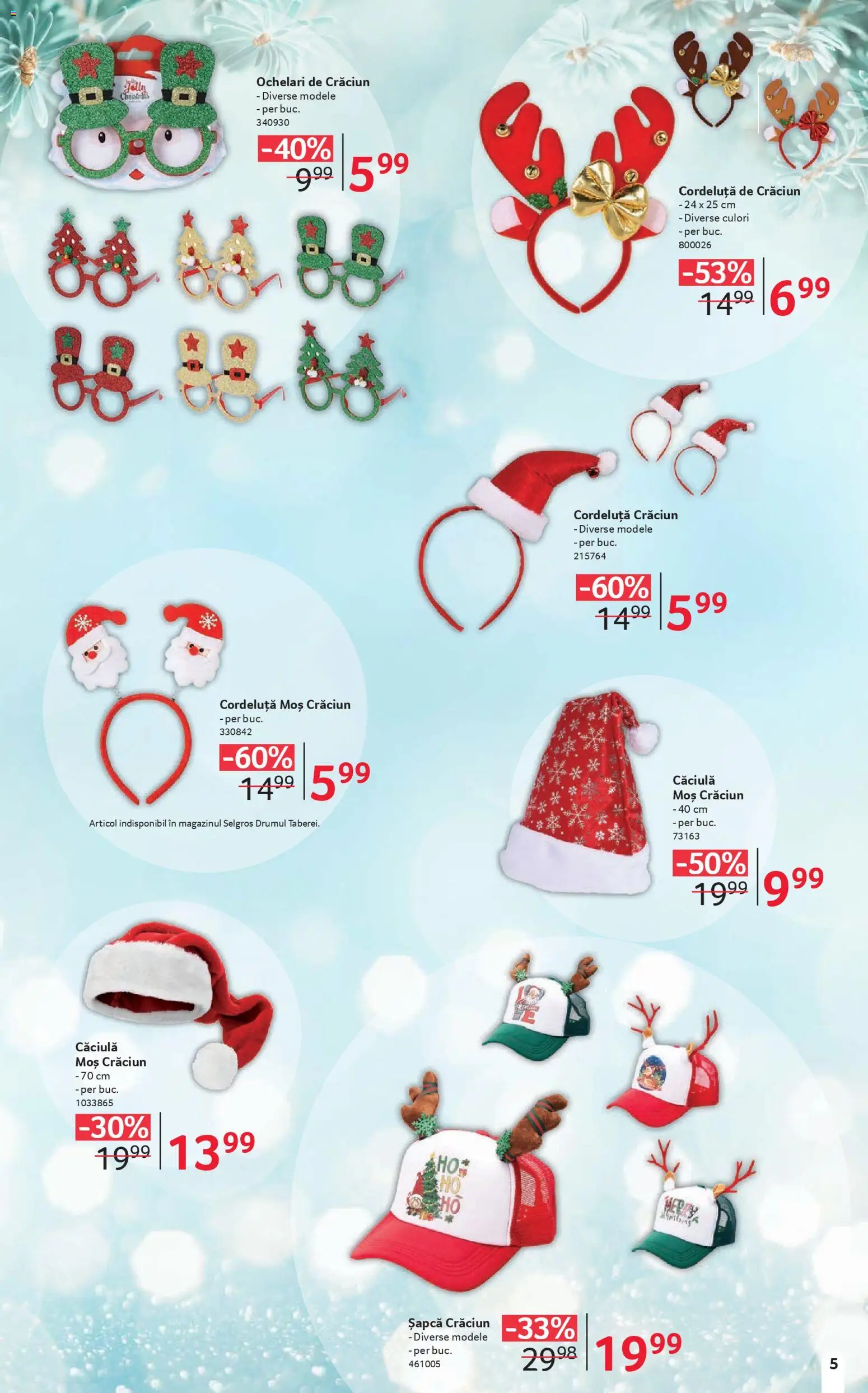 Catalog Selgros 6 - 23 Decembrie 2025 | Pagina 5 | Produse: Șapcă, Ochelari
