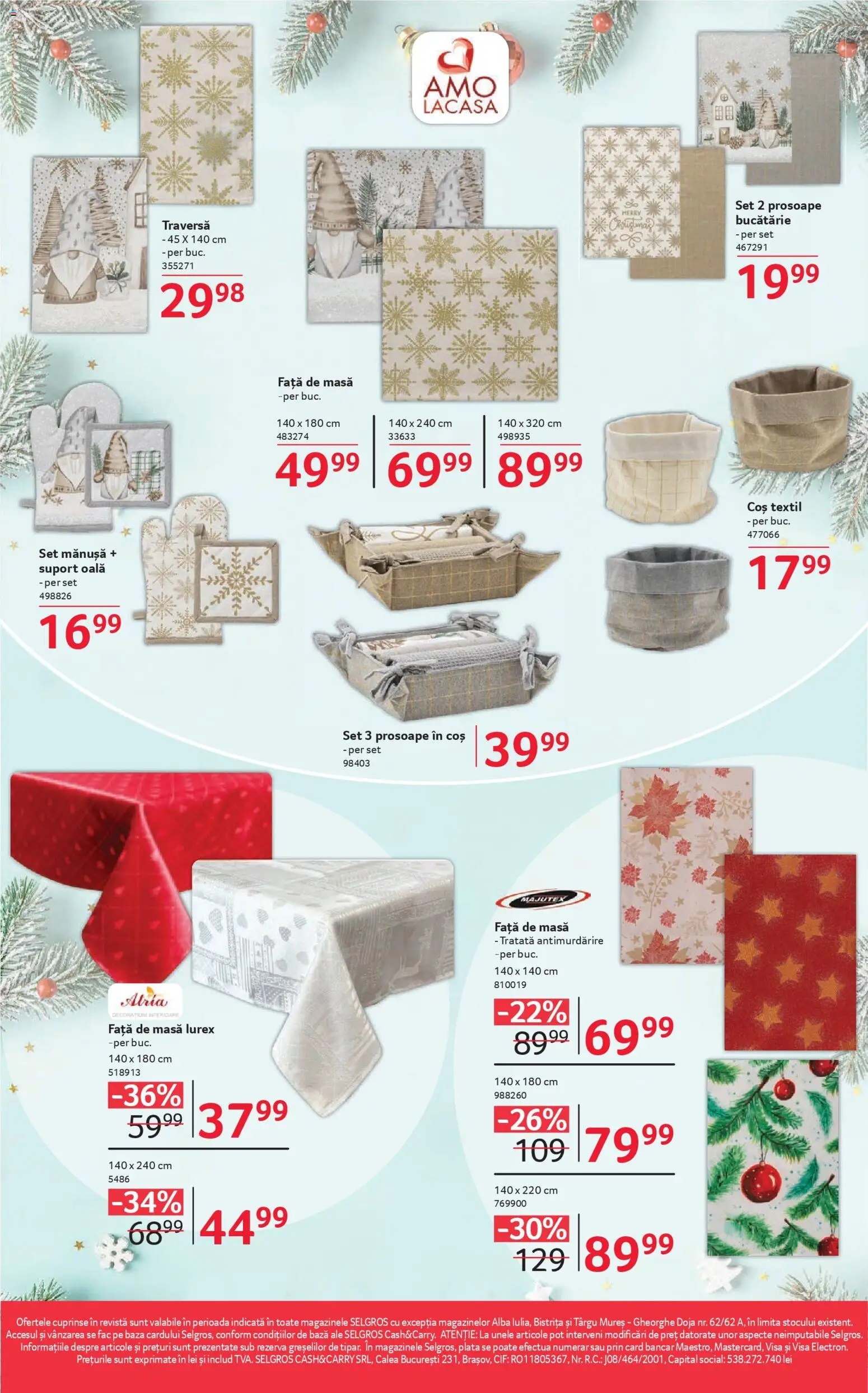 Catalog Selgros 6 - 23 Decembrie 2025 | Pagina 69 | Produse: Oală, Față de masă, Coș, Masă