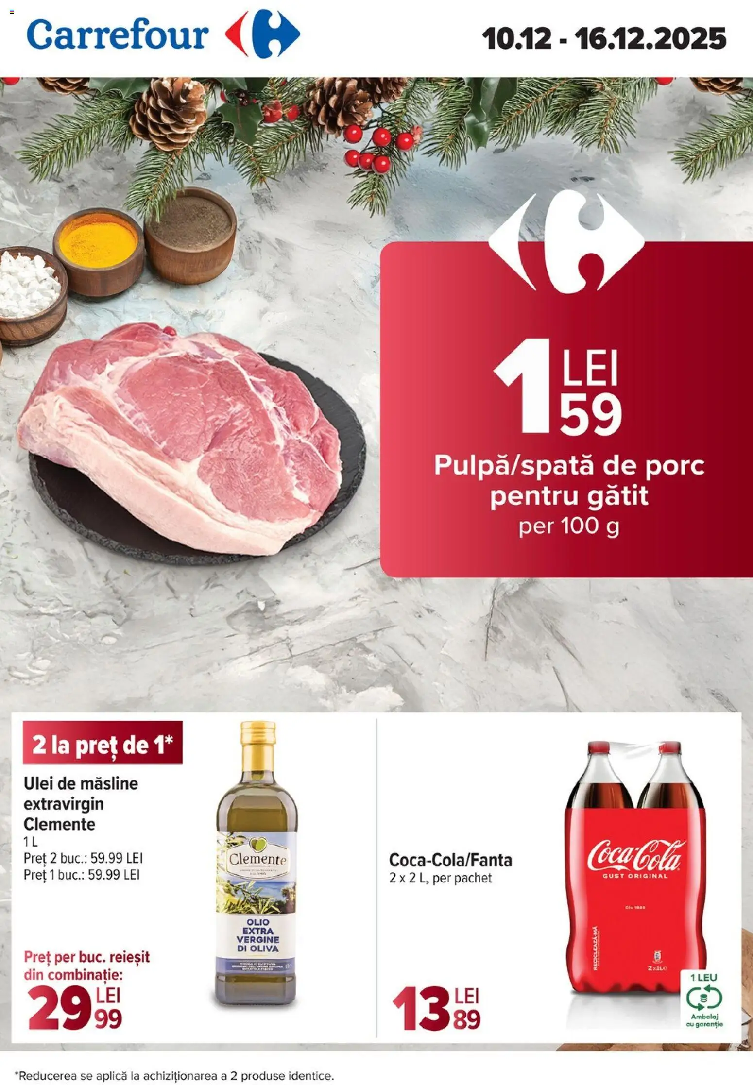 Catalog Carrefour 10 - 15 Decembrie 2025 | Pagina 1 | Produse: Măsline, Ulei