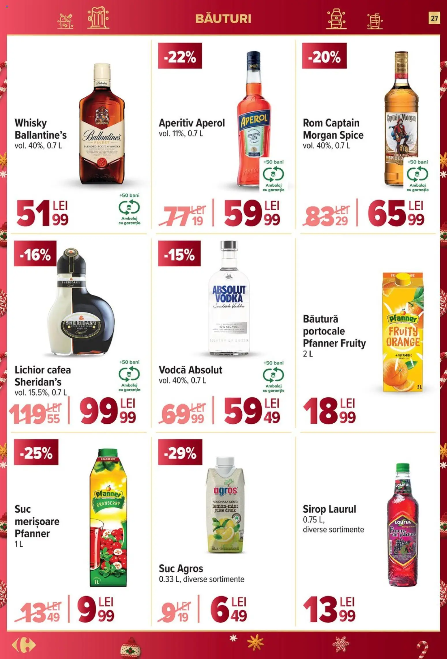 Catalog Carrefour 10 - 15 Decembrie 2025 | Pagina 27 | Produse: Lichior, Cafea, Rom, Sirop