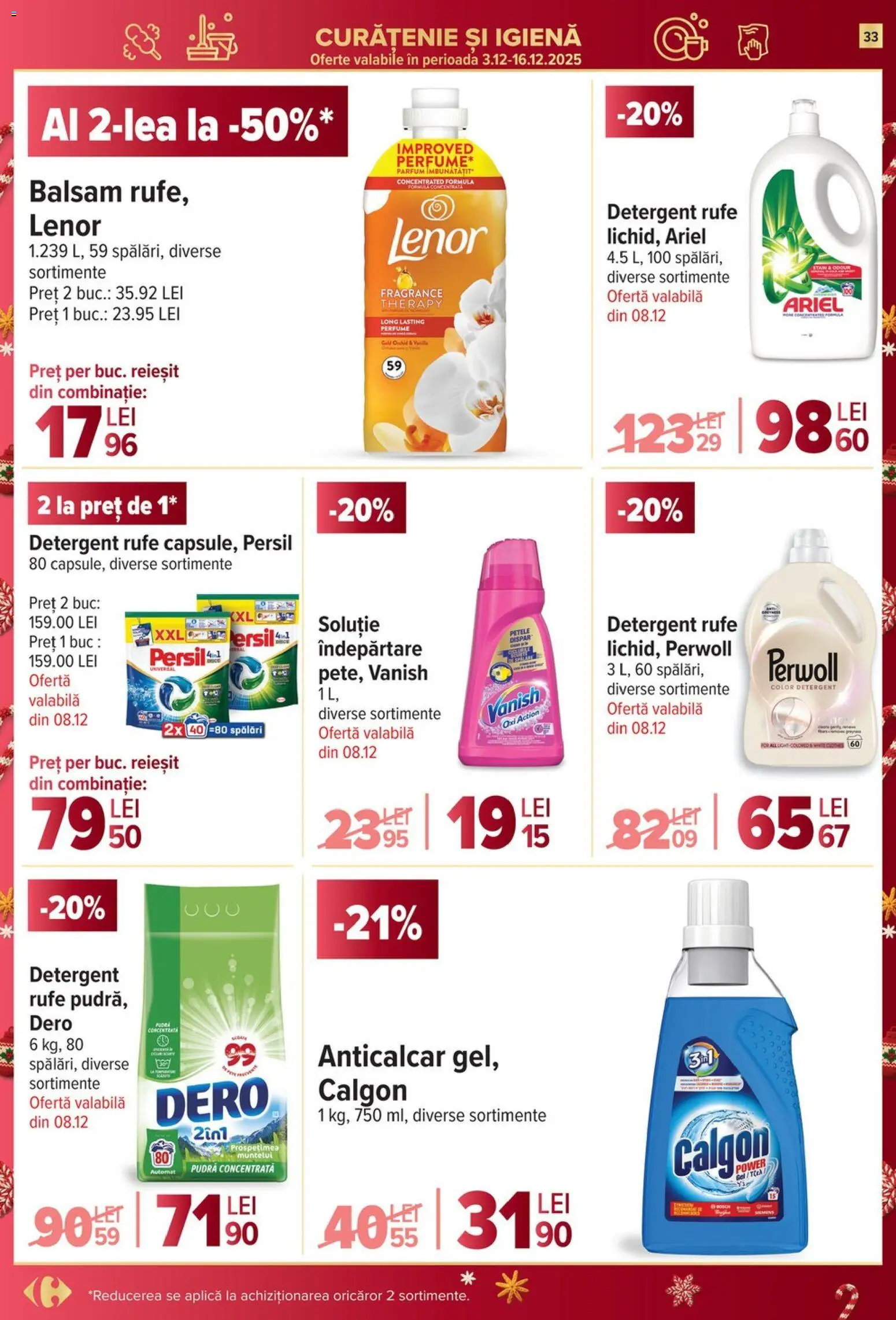 Catalog Carrefour 10 - 15 Decembrie 2025 | Pagina 33 | Produse: Parfum, Pudră, Balsam, Detergent