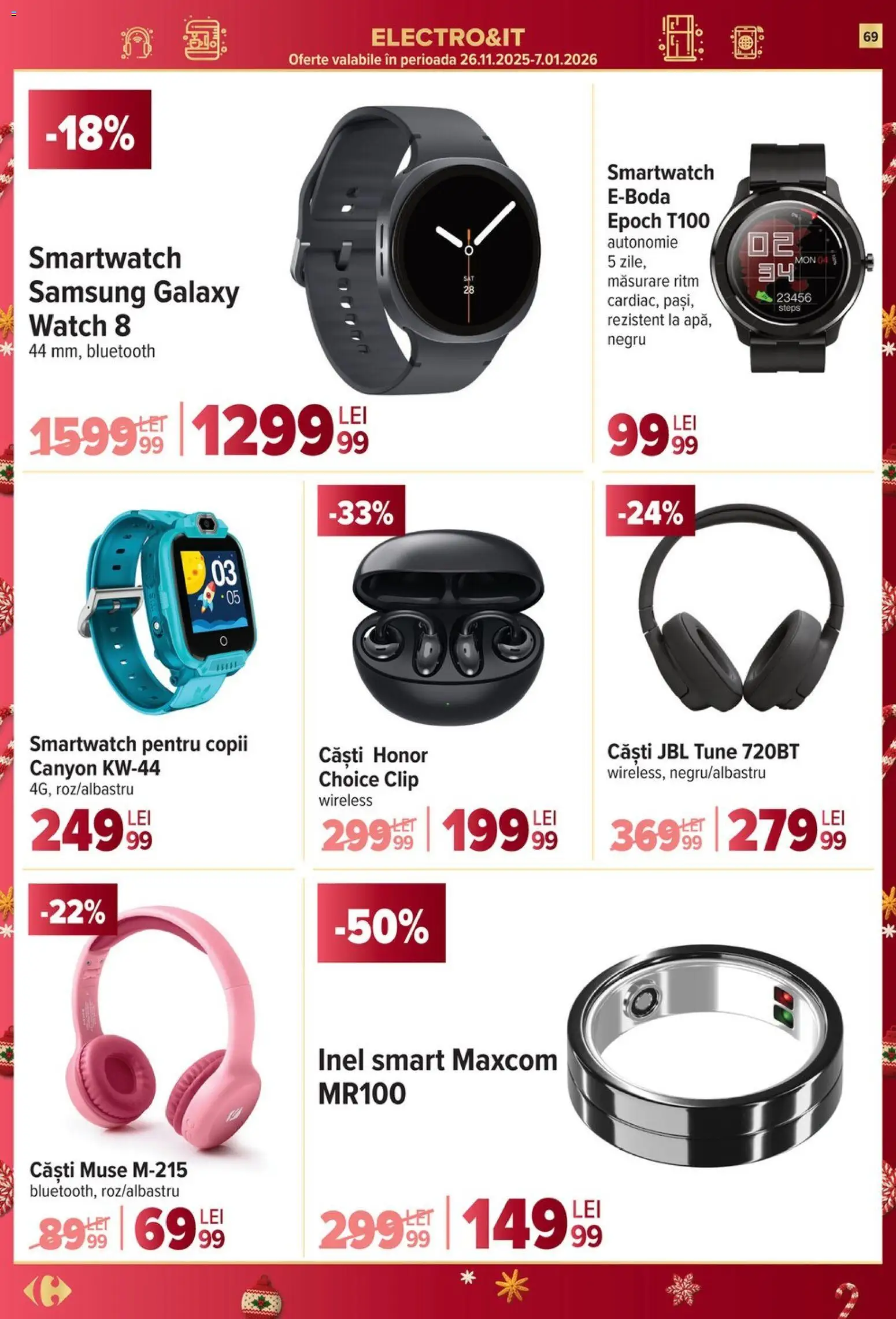Catalog Carrefour 10 - 15 Decembrie 2025 | Pagina 69 | Produse: Căști, Inel, Smartwatch