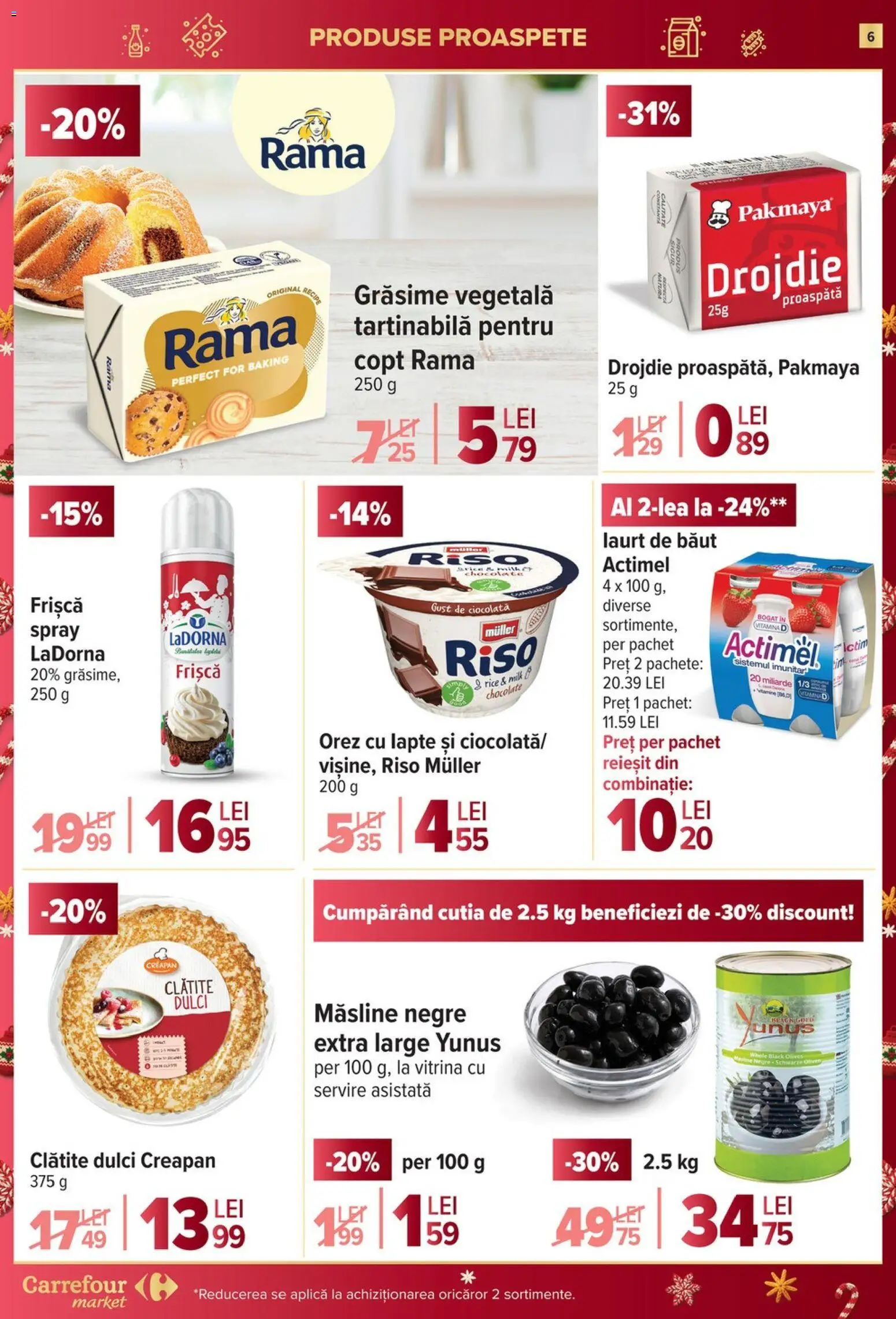 Catalog Carrefour 10 - 15 Decembrie 2025 | Pagina 6 | Produse: Hijyenik ped, Măsline, Clătite, Ciocolată