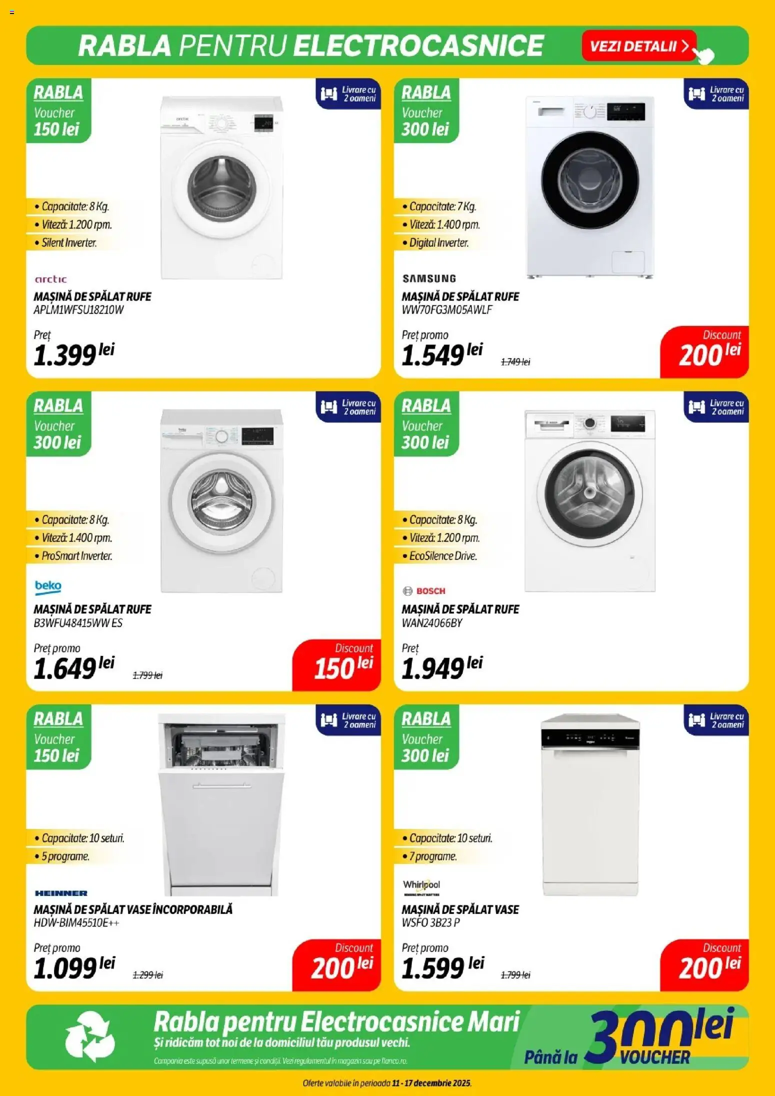 Catalog Flanco 11 - 16 Decembrie 2025 | Pagina 17 | Produse: Mașină De Spălat, Mașină De Spălat Vase