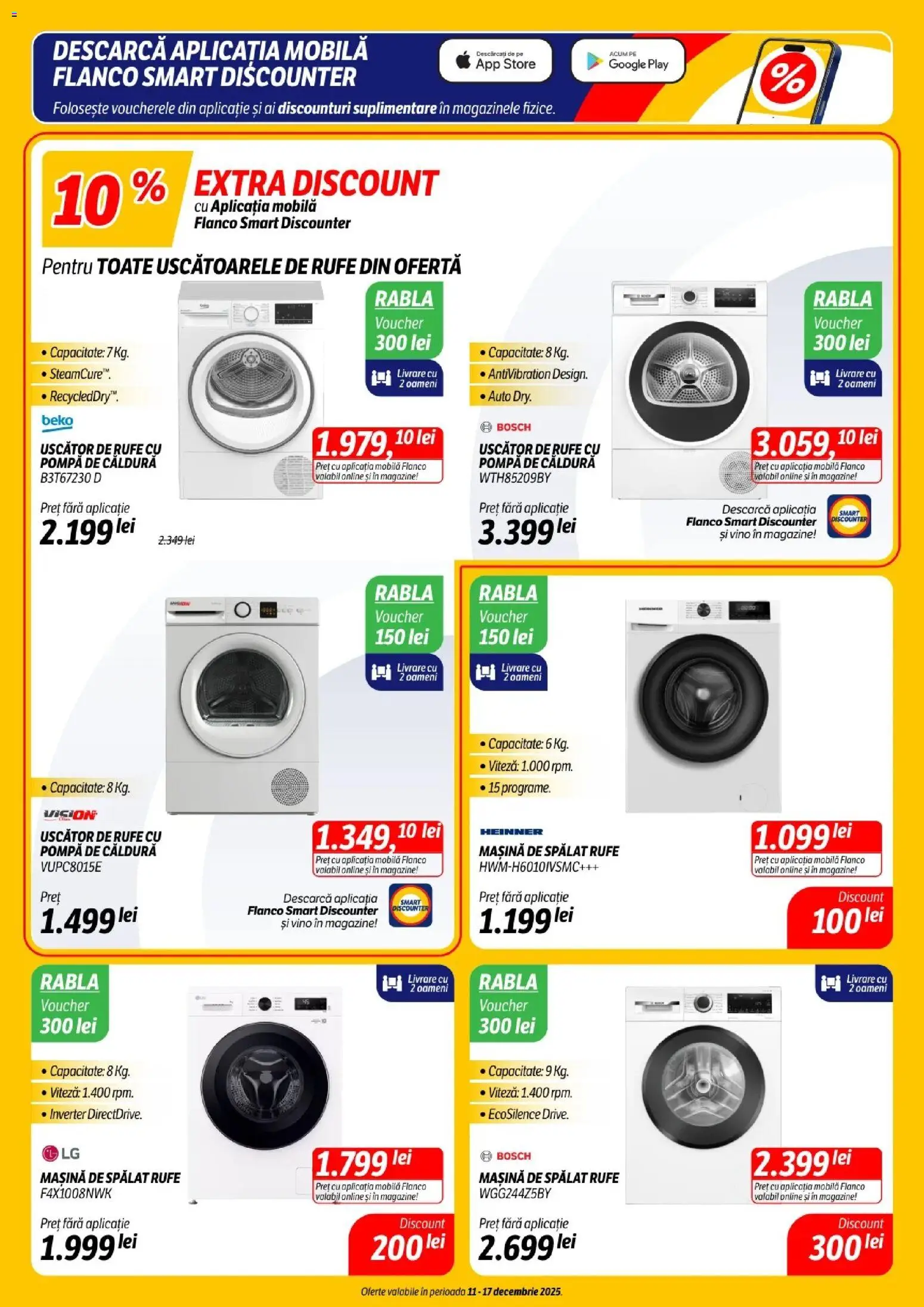 Catalog Flanco 11 - 16 Decembrie 2025 | Pagina 6 | Produse: Mașină De Spălat, Uscător