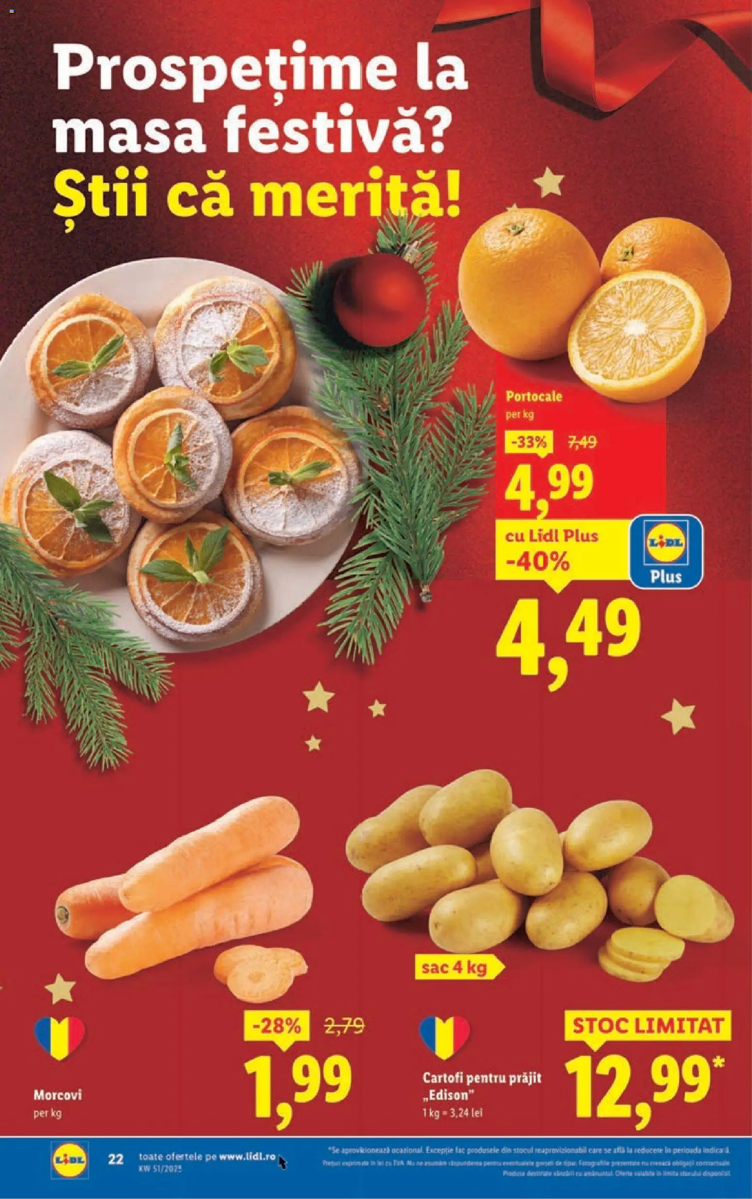 Catalog LIDL 15 - 20 Decembrie 2025 | Pagina 22 | Produse: Masă, Portocale, Morcovi, Cartofi