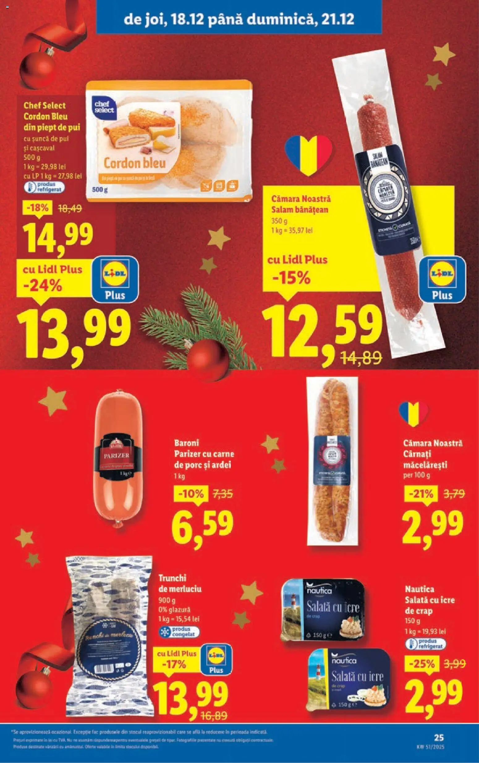 Catalog LIDL 15 - 20 Decembrie 2025 | Pagina 25 | Produse: Șuncă, Carne De Porc, Parizer, Cârnați