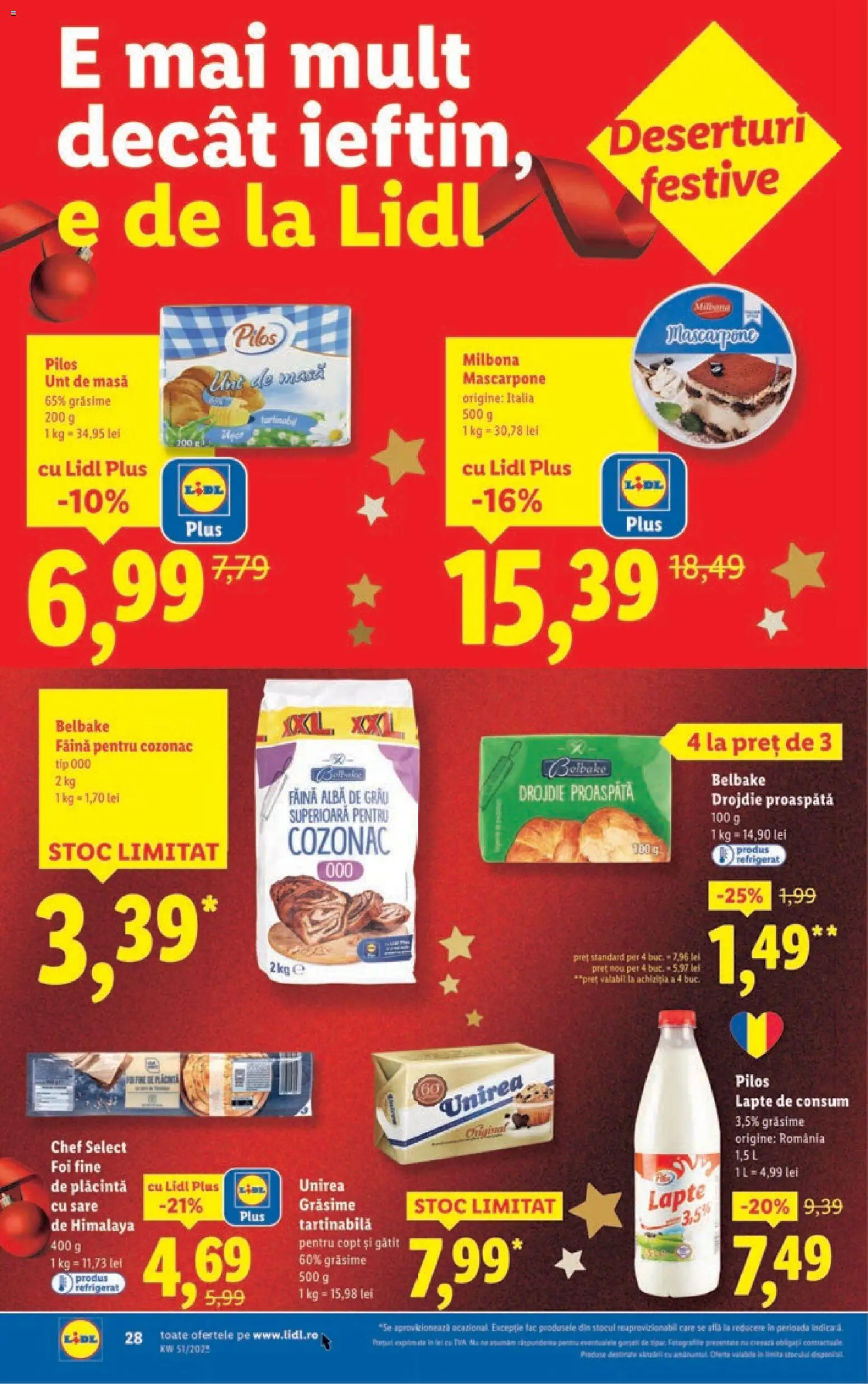 Catalog LIDL 15 - 20 Decembrie 2025 | Pagina 28 | Produse: Plăcintă, Lapte, Unt, Mascarpone