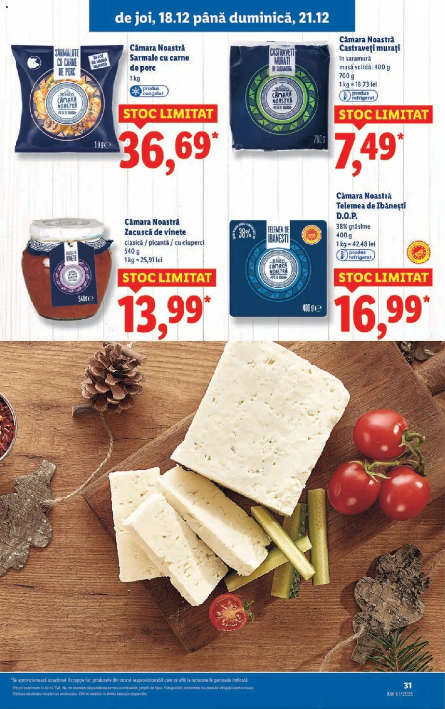 Catalog LIDL 15 - 20 Decembrie 2025 | Pagina 31 | Produse: Masă, Ciuperci, Carne De Porc, Zacuscă