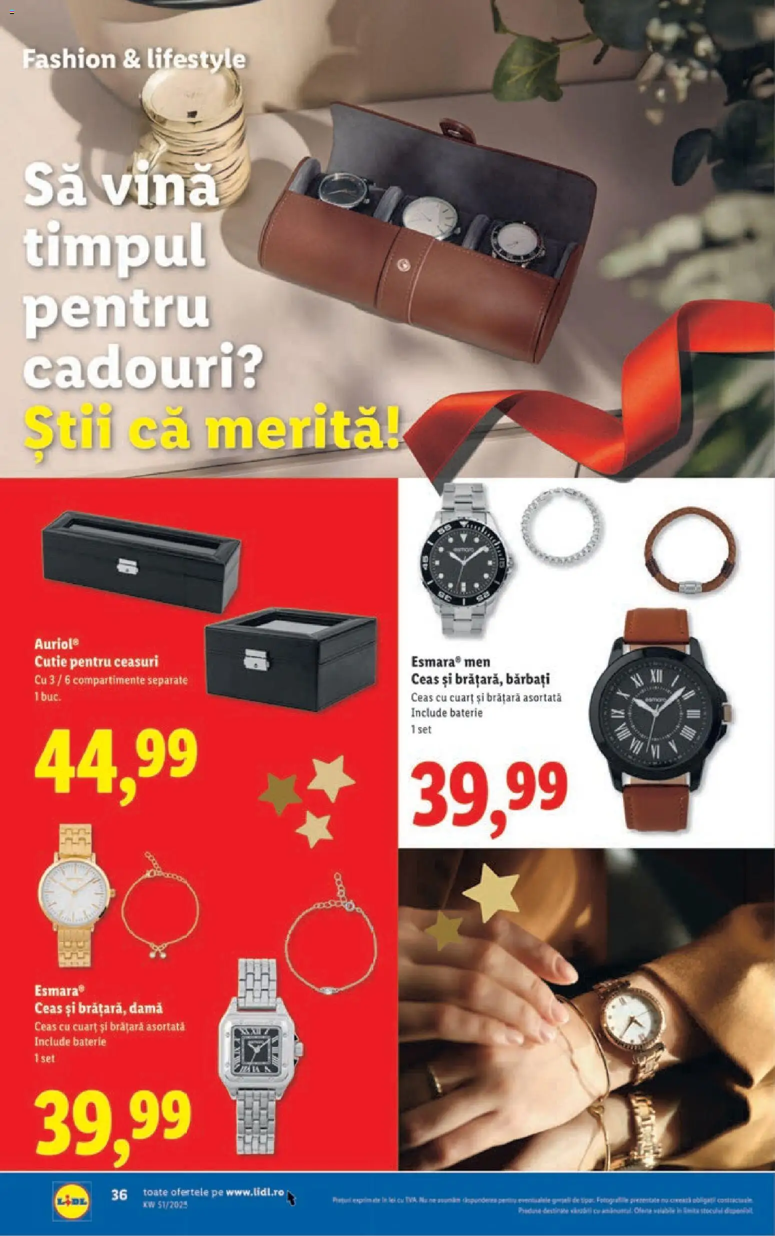Catalog LIDL 15 - 20 Decembrie 2025 | Pagina 36 | Produse: Ceas, Brățară, Cutie, Baterie