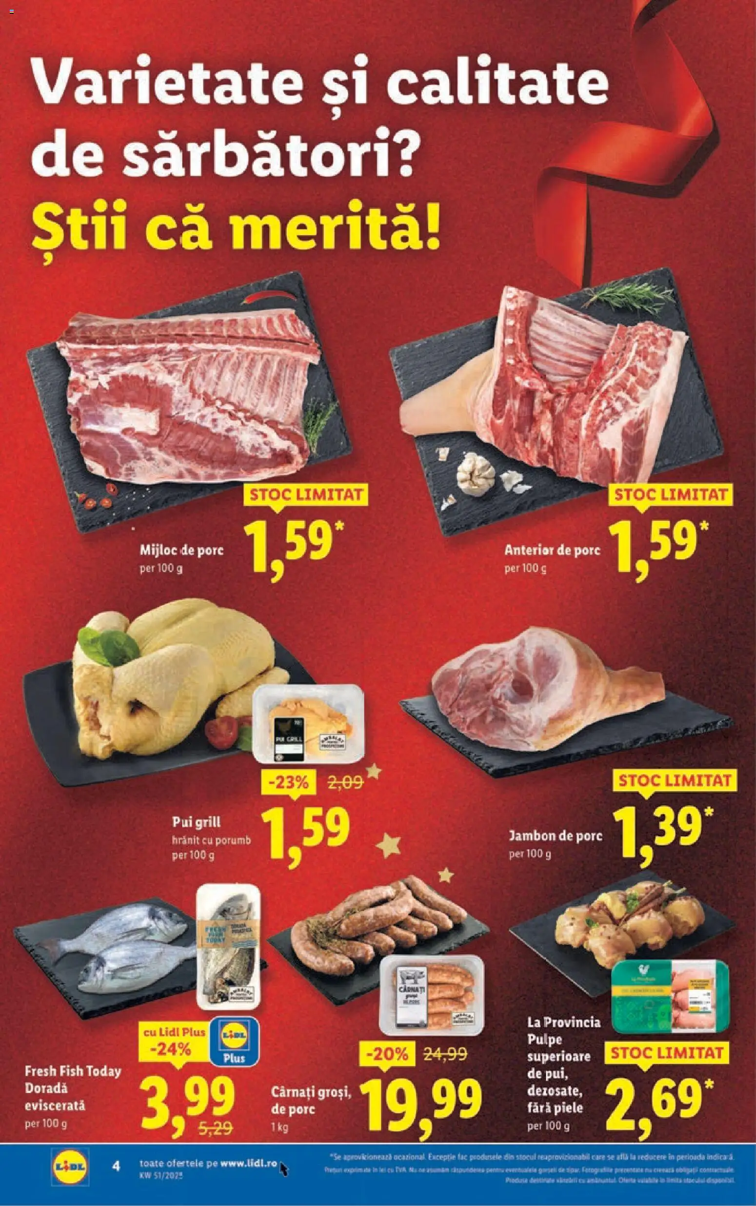 Catalog LIDL 15 - 20 Decembrie 2025 | Pagina 4 | Produse: Grill, Hacıyatmaz Kedi Oyuncağı, Porumb, Cârnați