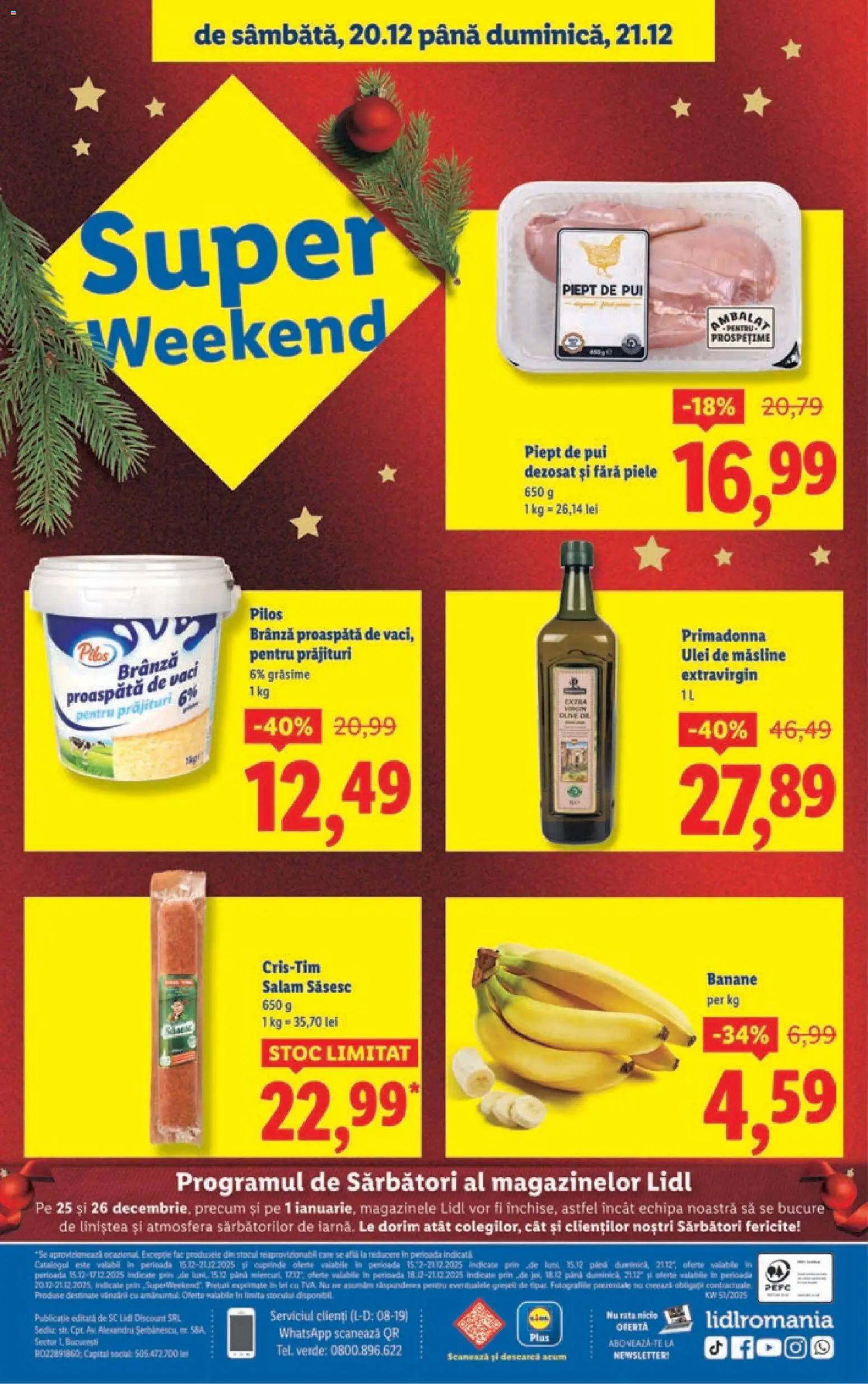 Catalog LIDL 15 - 20 Decembrie 2025 | Pagina 40 | Produse: Toplar, Măsline, Salam, Banane