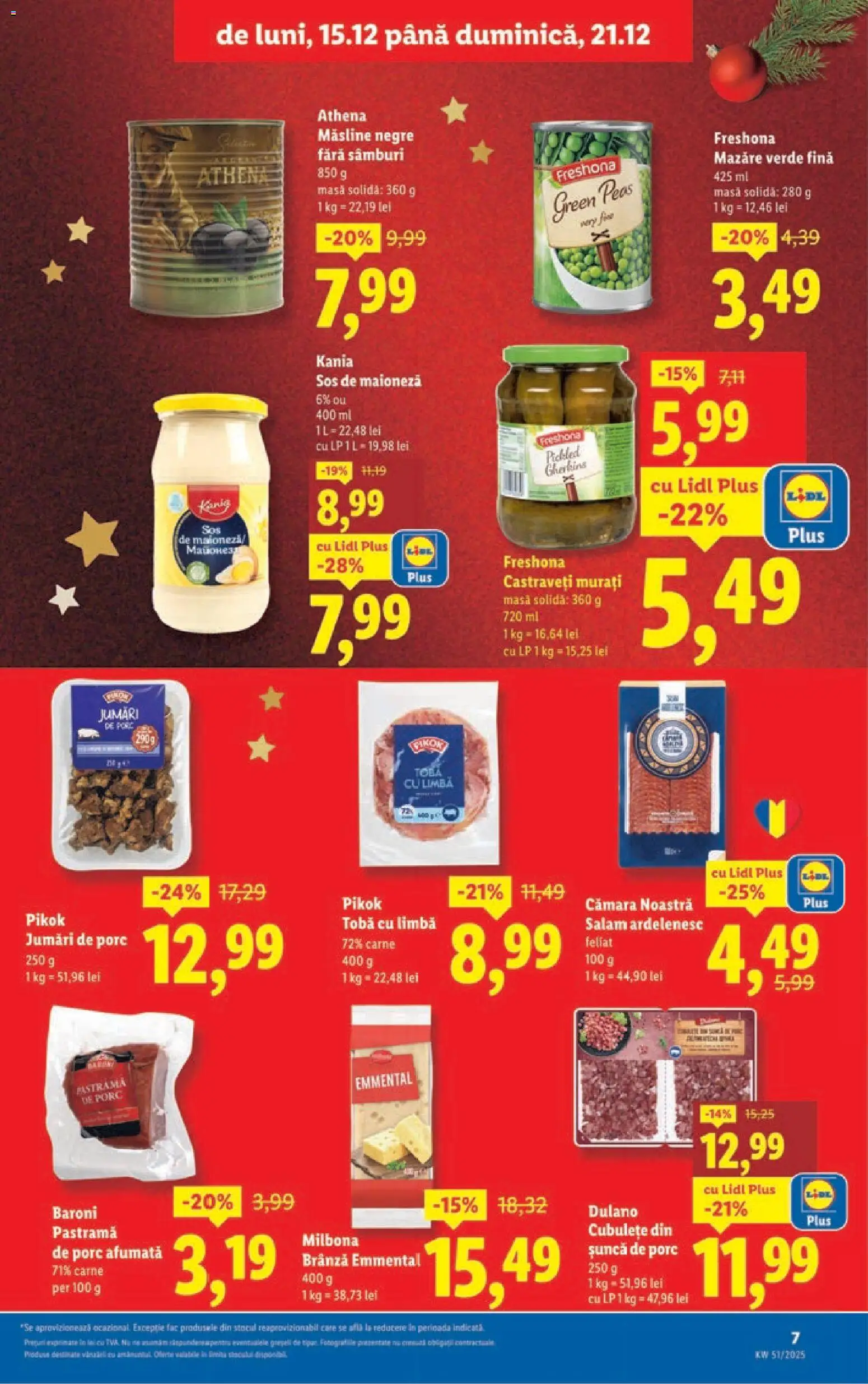 Catalog LIDL 15 - 20 Decembrie 2025 | Pagina 7 | Produse: Măsline, Brânză, Șuncă, Sos