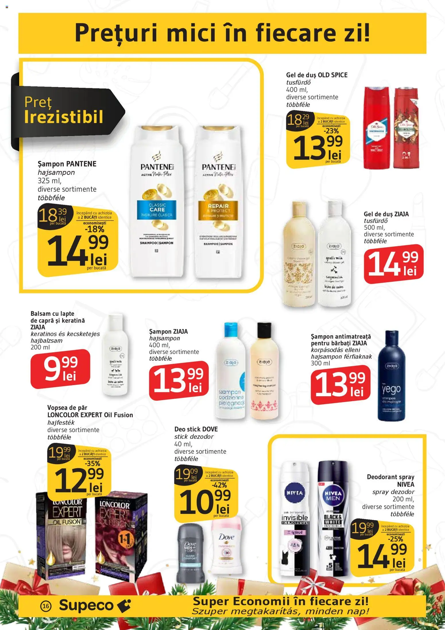 Catalog Supeco 11 - 25 Decembrie 2025 | Pagina 16 | Produse: Kısırlaştırılmış Kedi Maması, Lapte, Gel de duș, Vopsea de păr